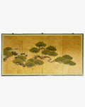 Byōbu with snow-covered pine branch