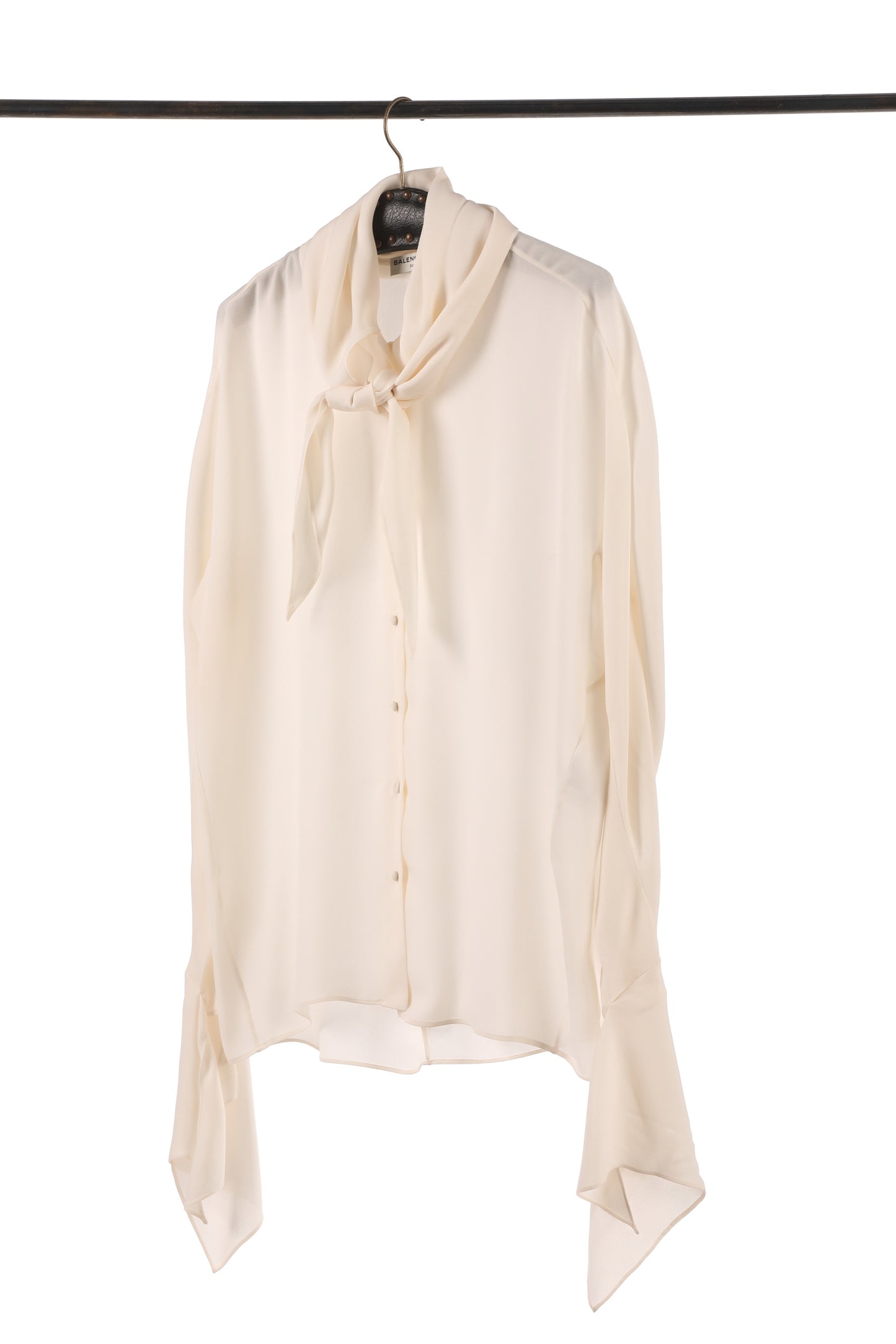 Balenciaga Paris ivory silk shirt