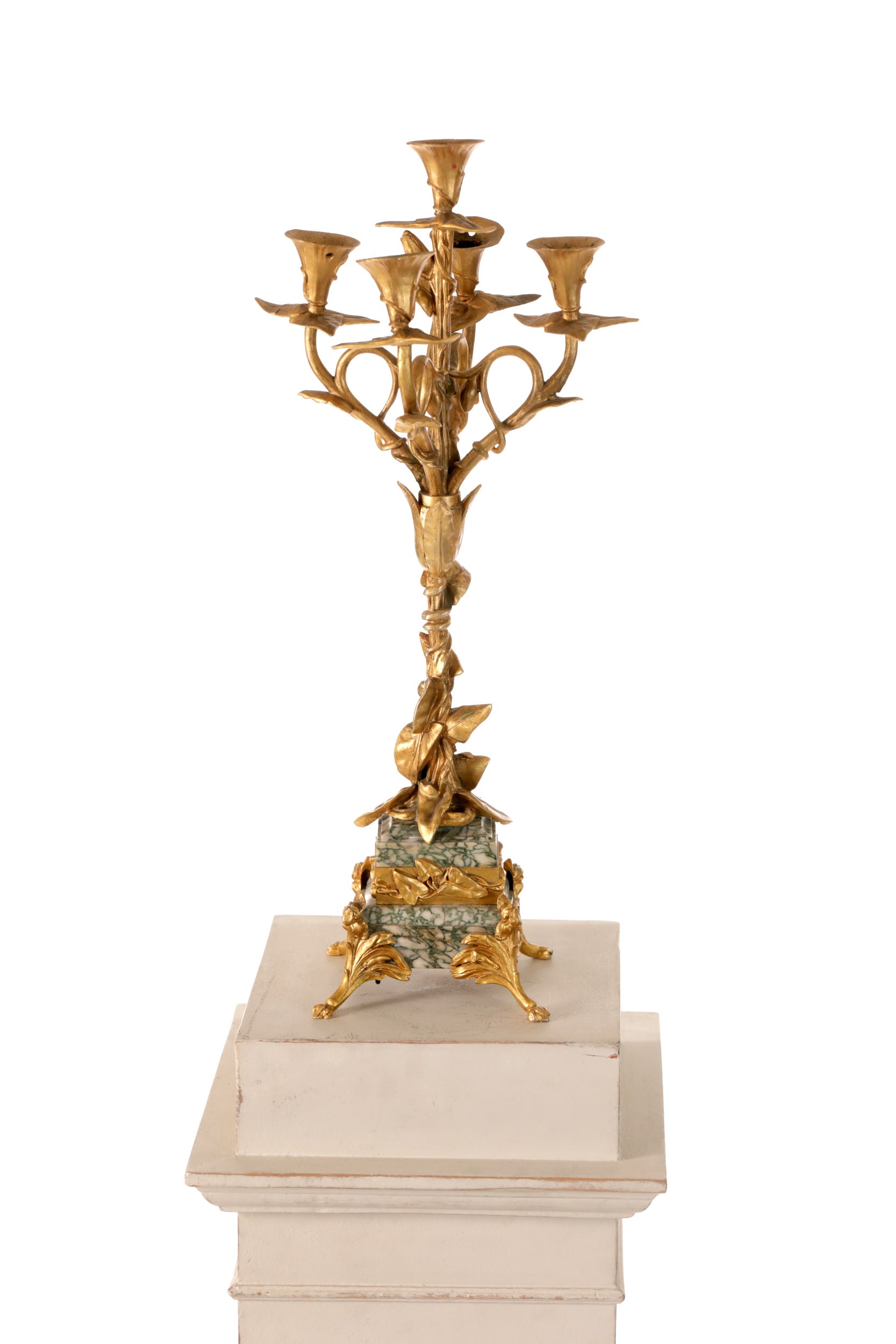 Candelabra 900 marble and brass