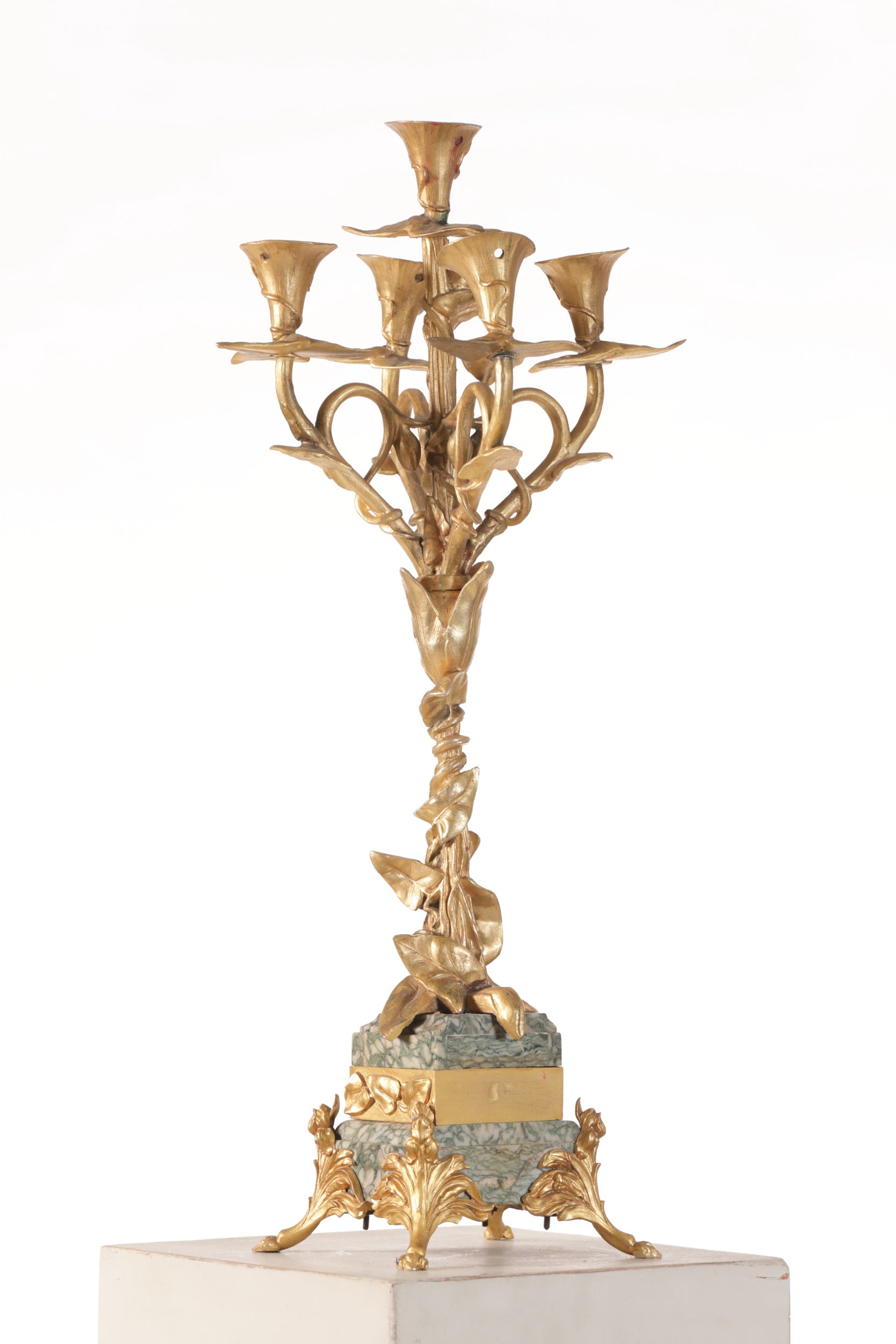 Candelabra 900 marble and brass