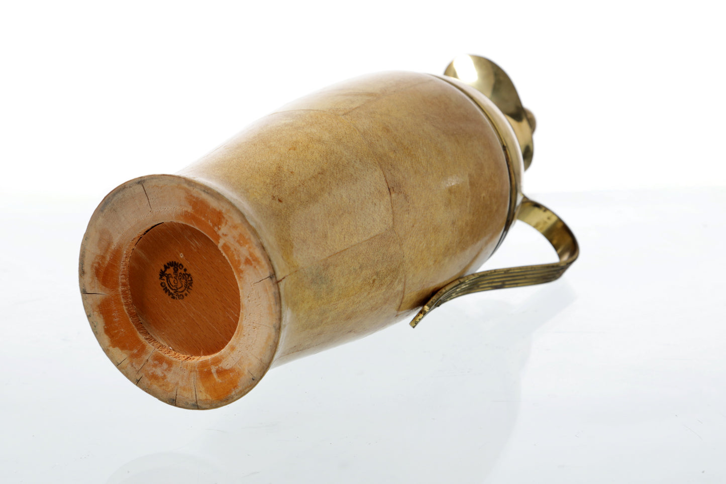 Caraffa Aldo Tura in pekari avorio anni 60