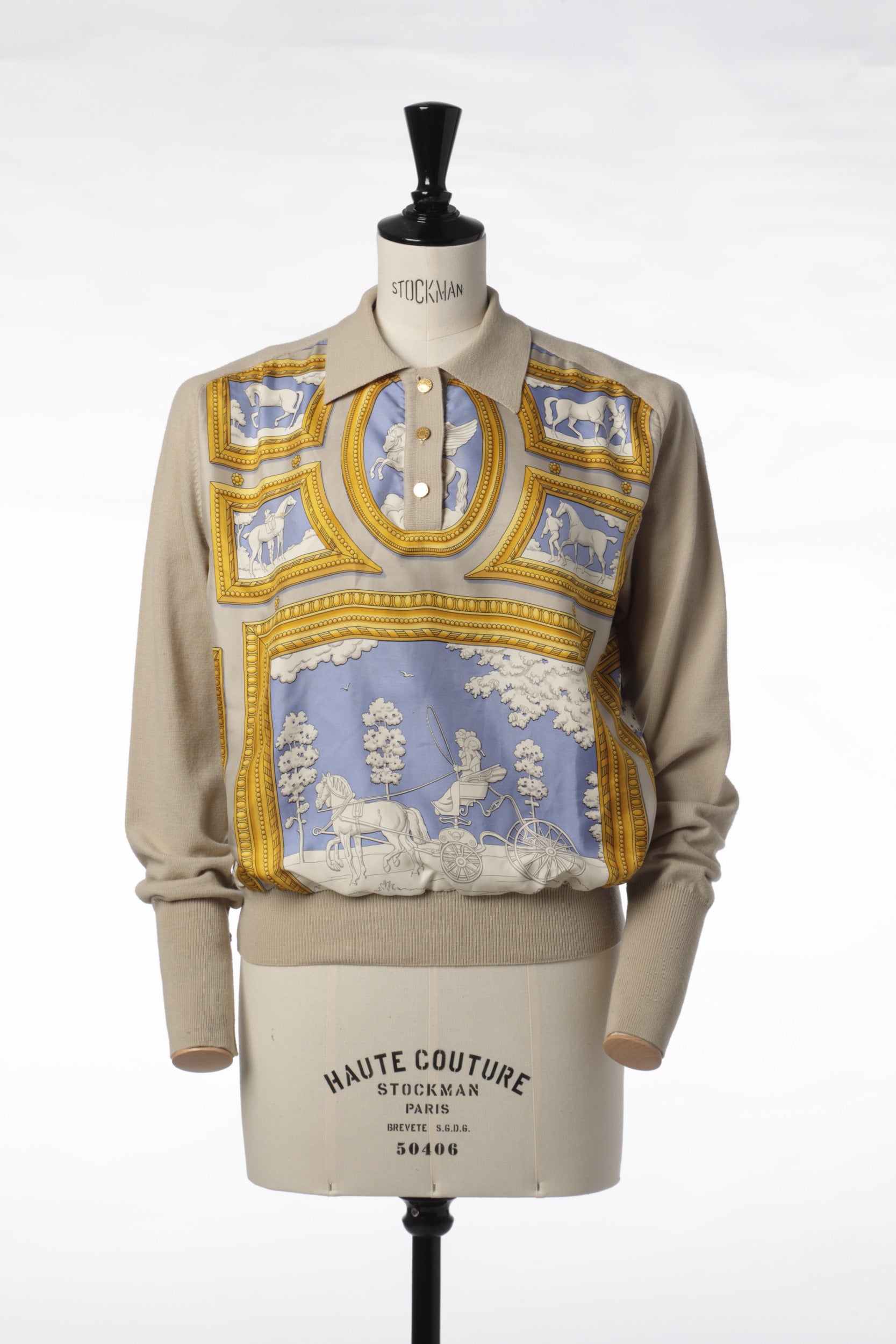 Hermes Wedgwood polo shirt from the 1990s
