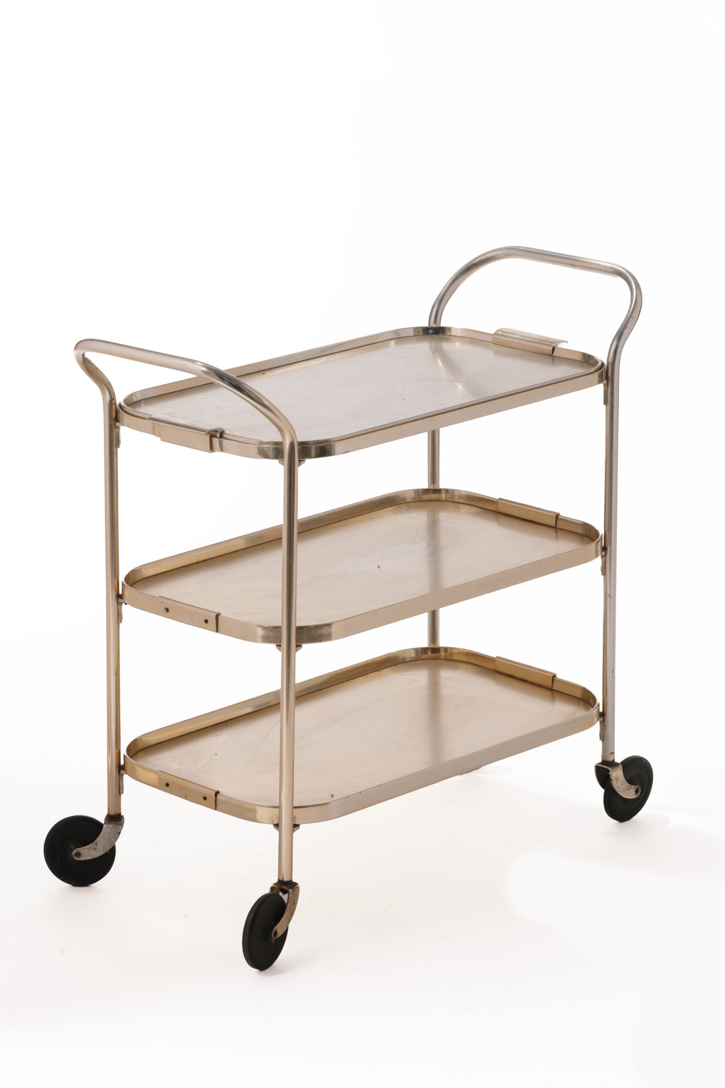 Carrello anni 60 dorato vassoio estraibile