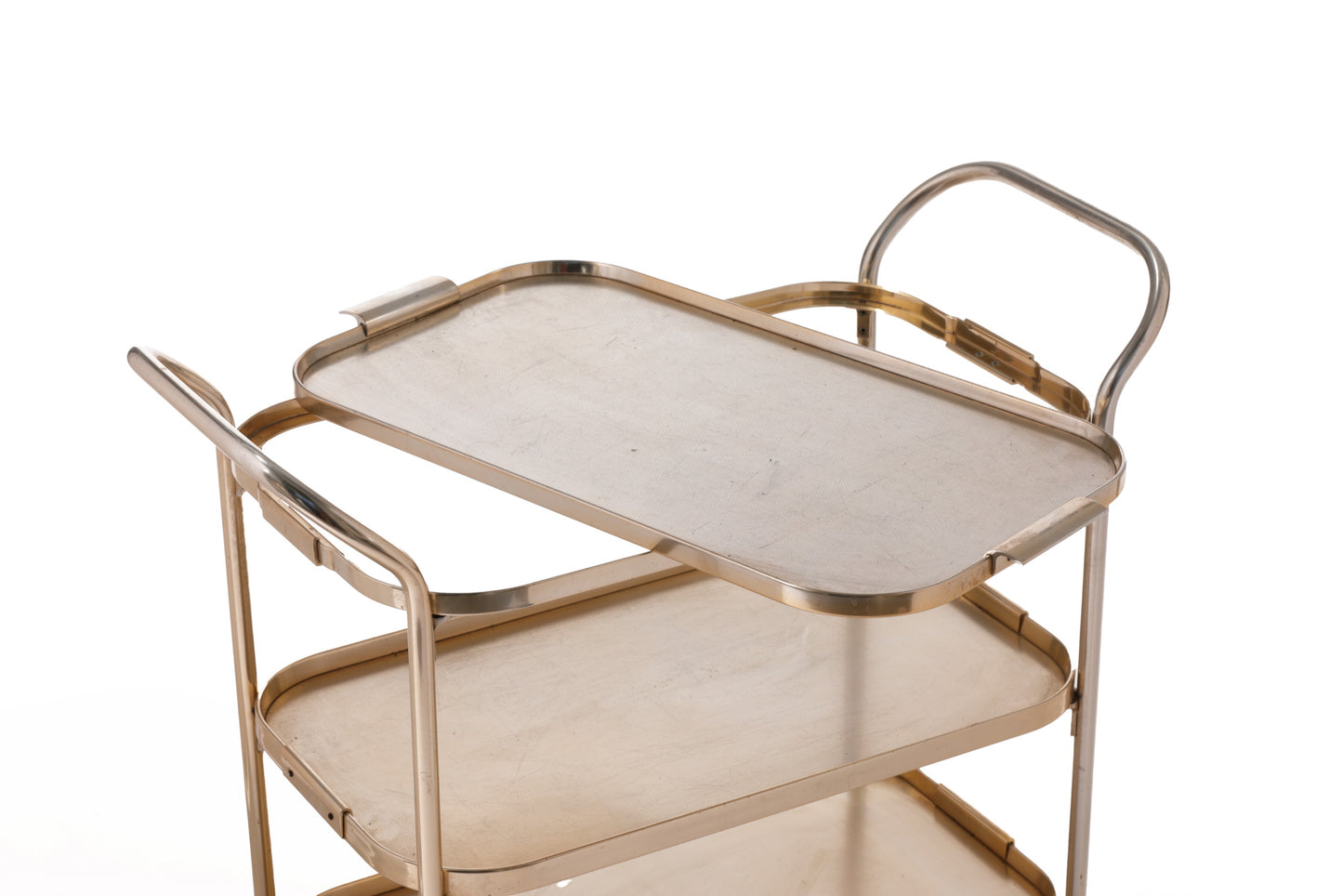 60's trolley with golden tray