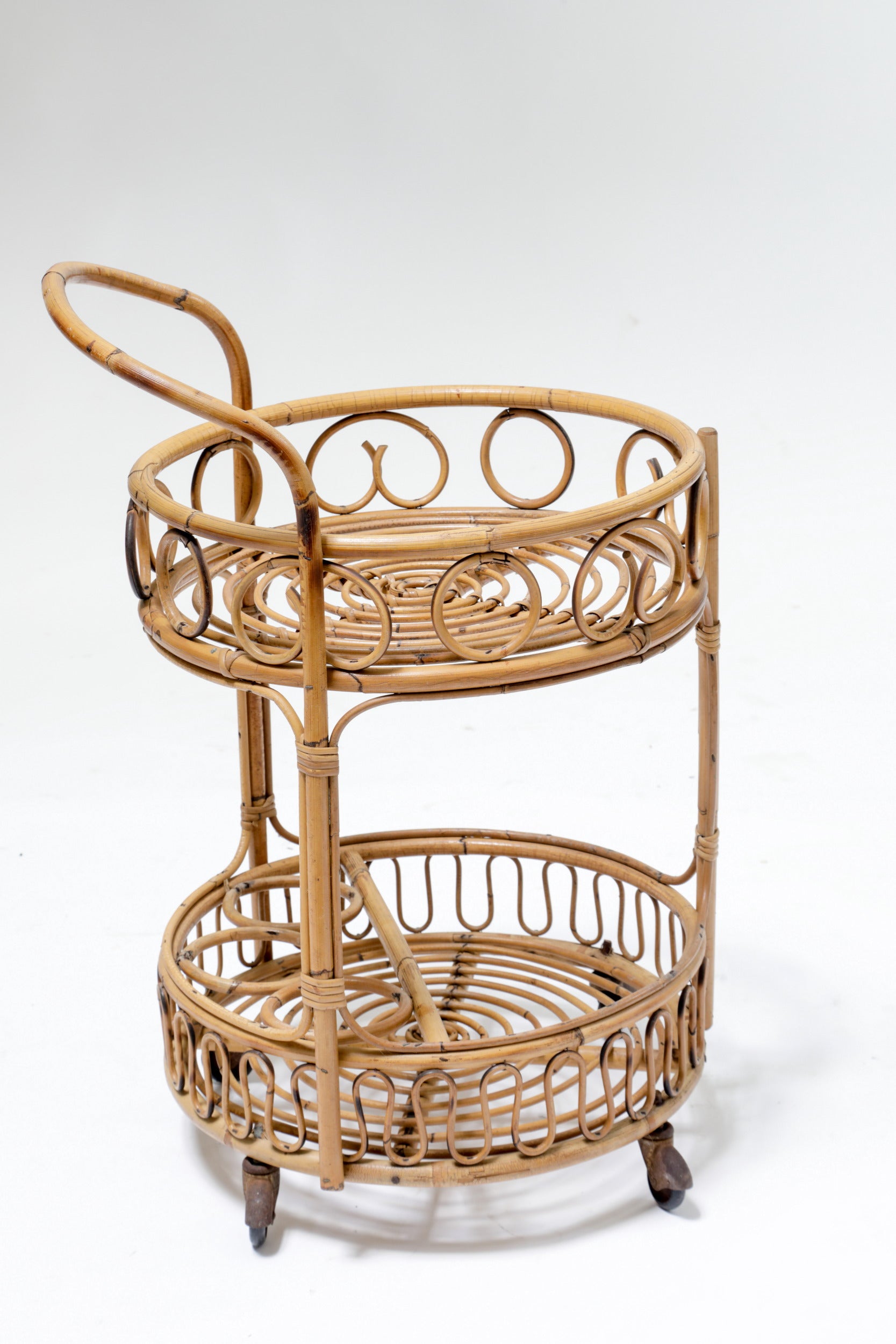 60's bamboo trolley