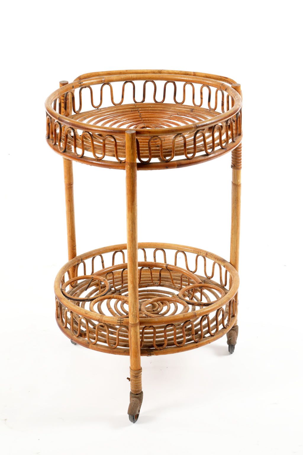 1960s bamboo bar cart