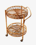 1960s bamboo bar cart
