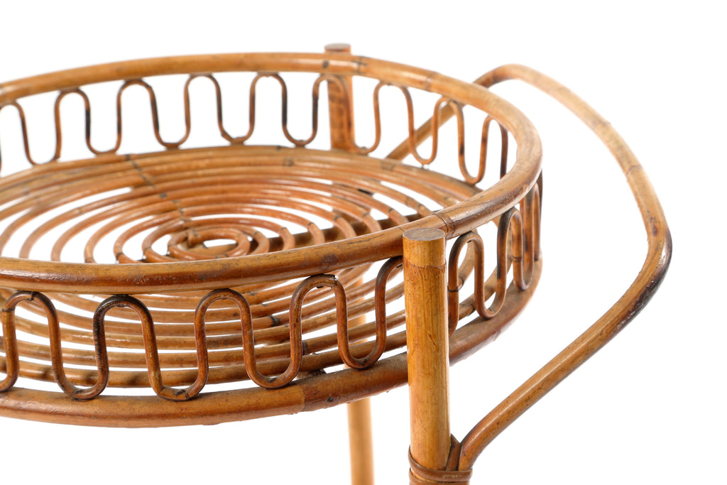 1960s bamboo bar cart