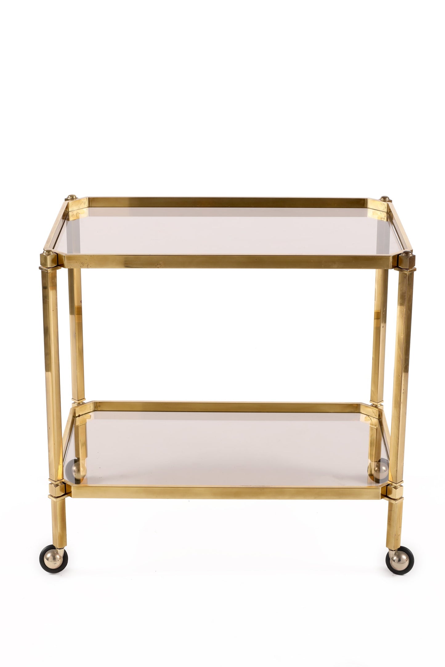 Brass and smoked glass trolley from the 70s