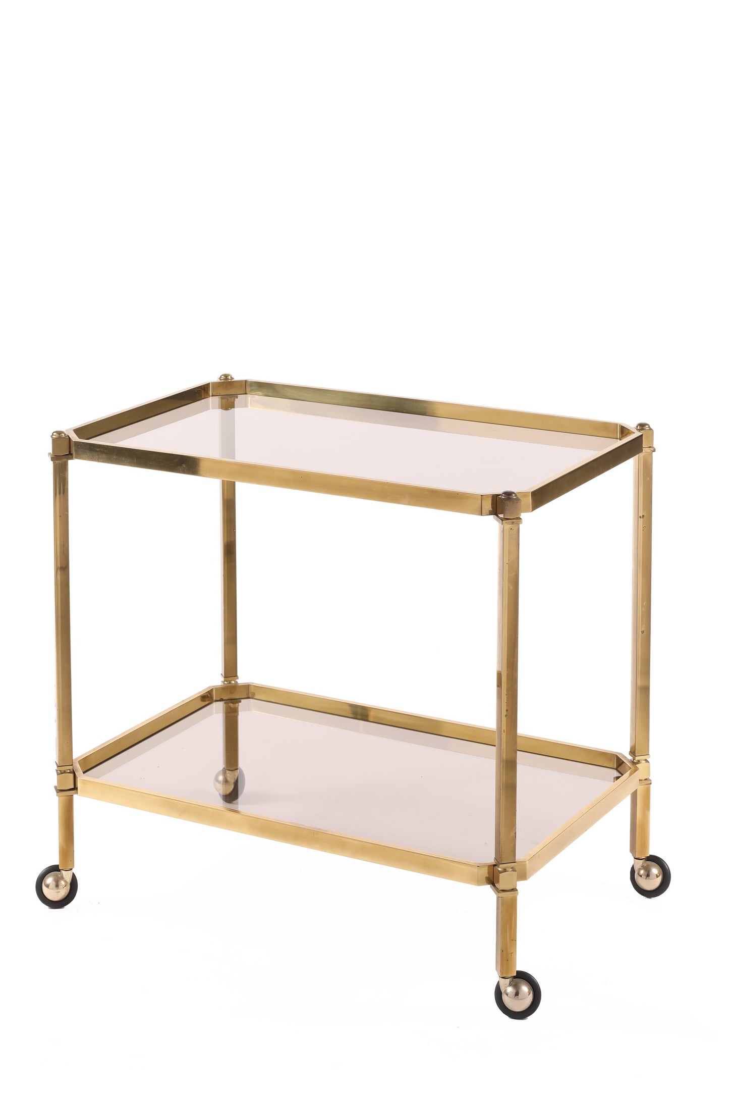 Brass and smoked glass trolley from the 70s