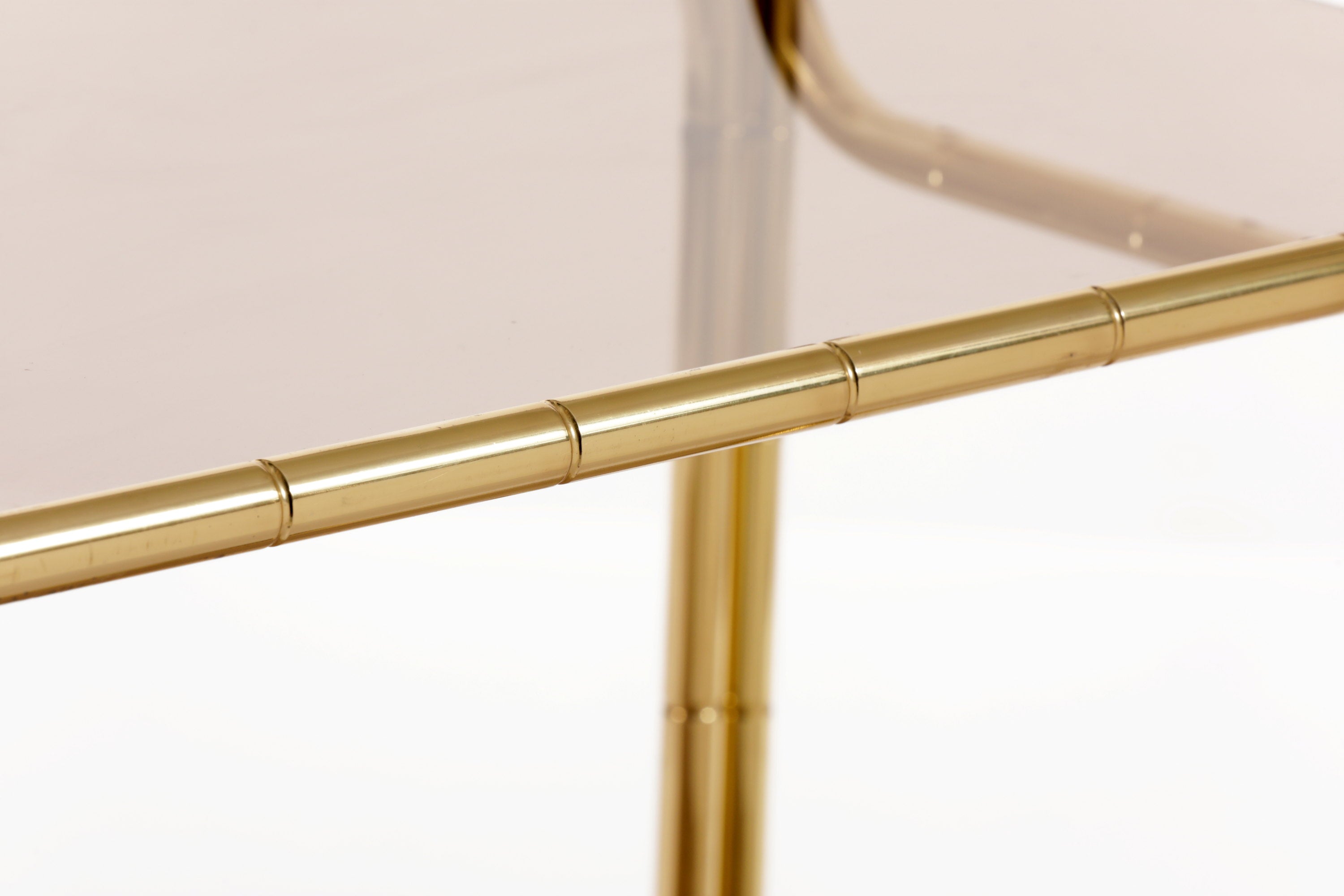 Folding trolley bamboo brass 70s