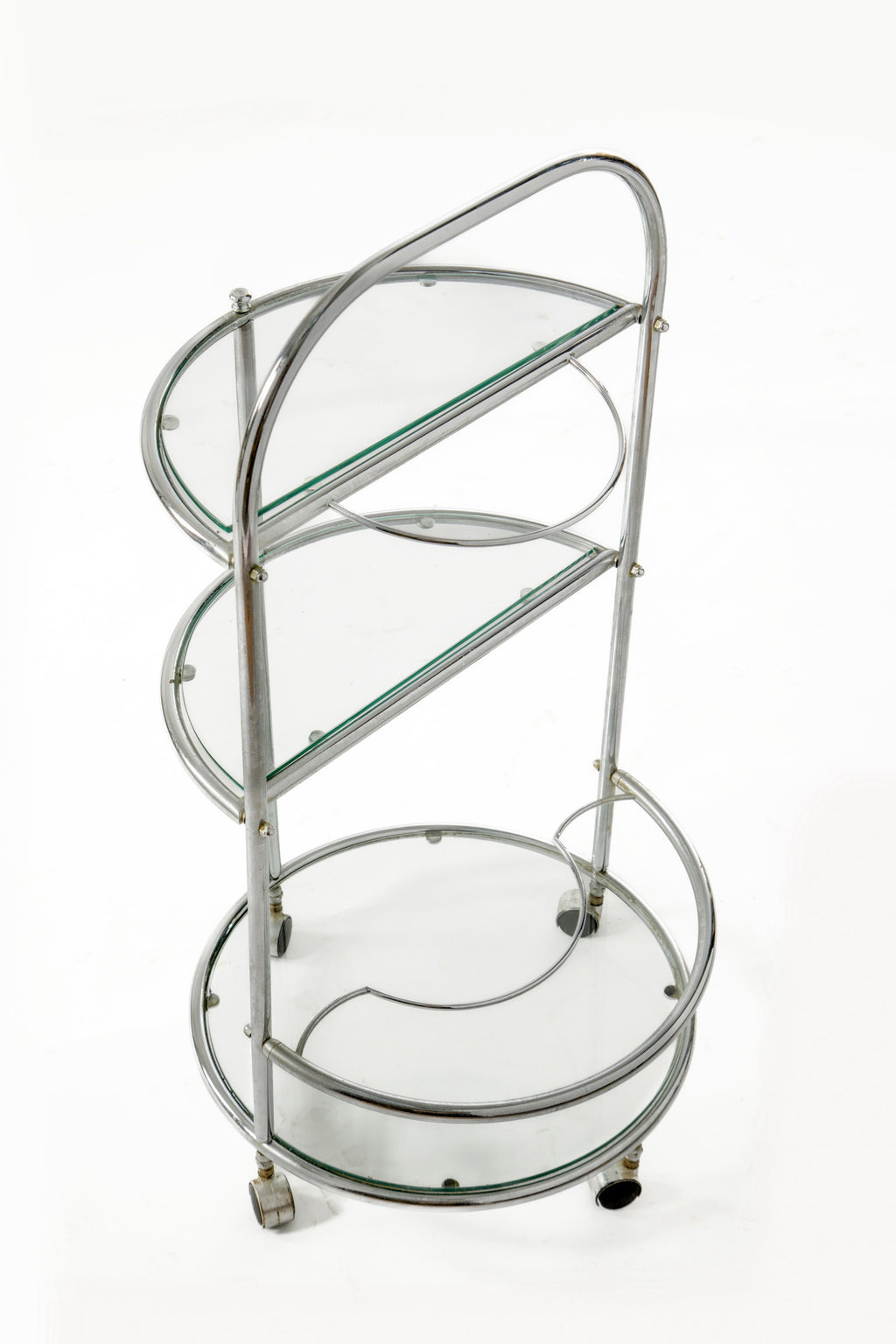 Carrello tondo acciaio anni 70