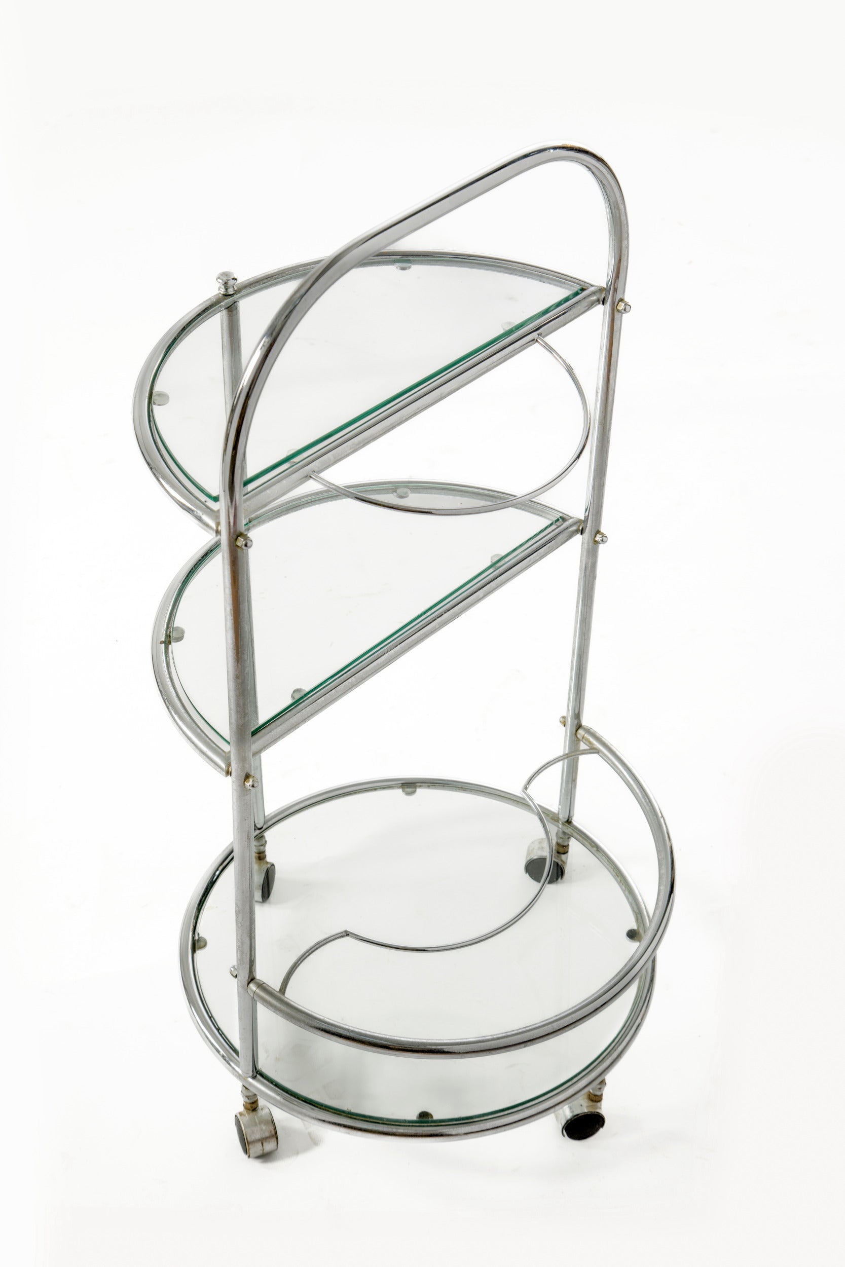 Carrello tondo acciaio anni 70