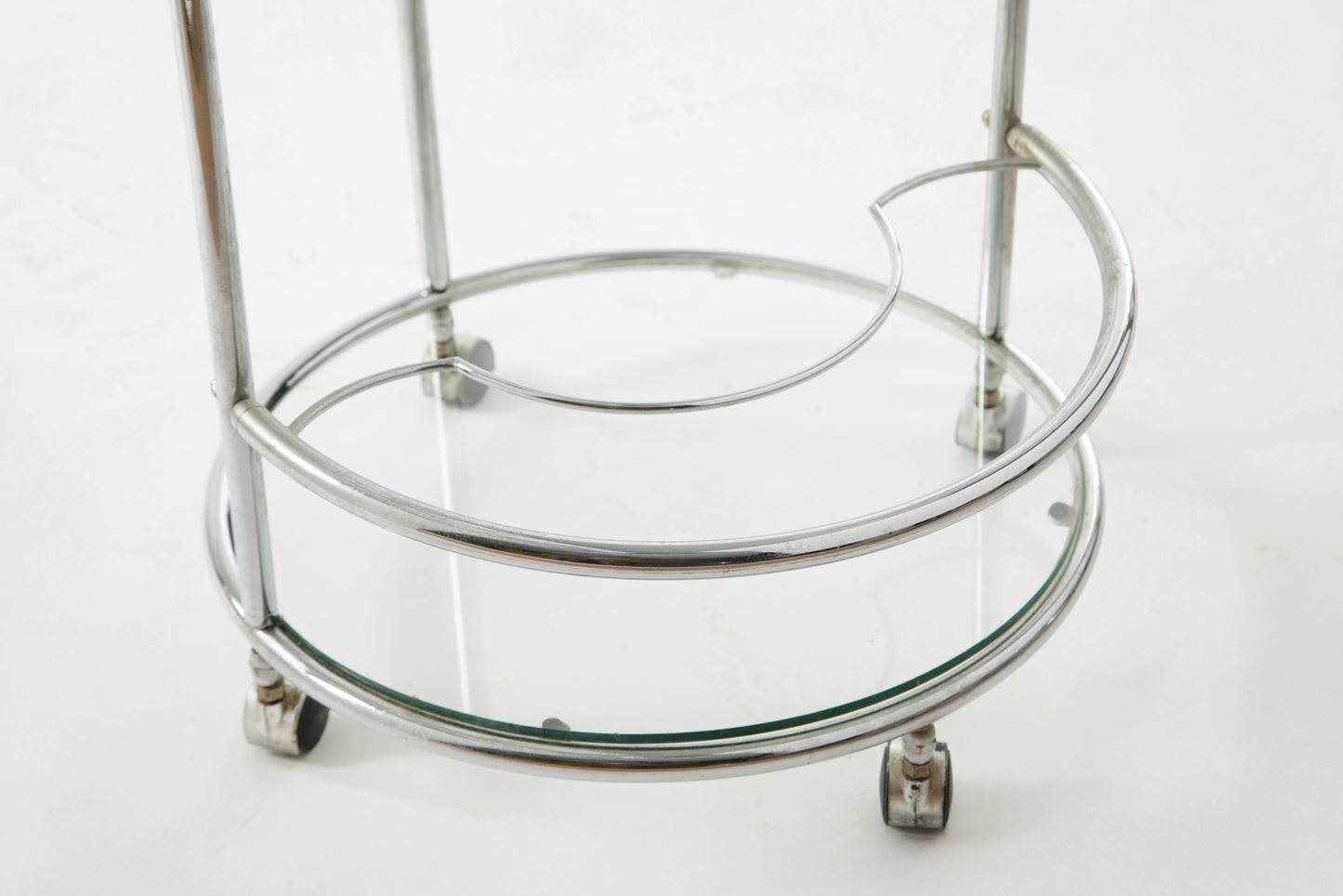 Round steel trolley from the 70s