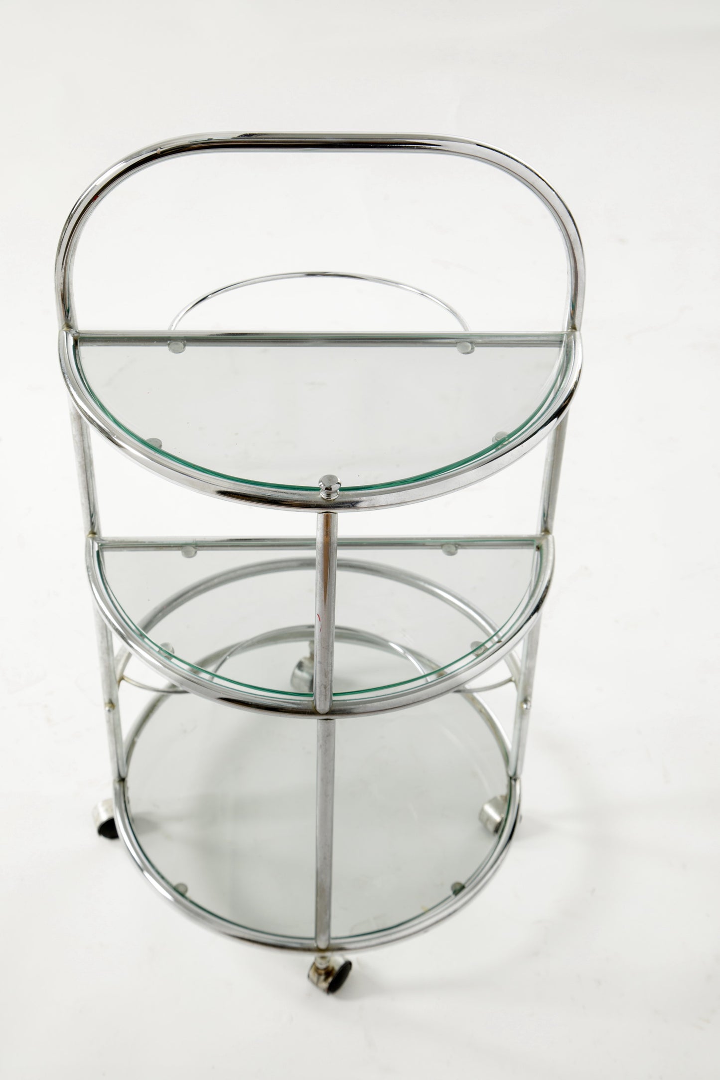 Round steel trolley from the 70s