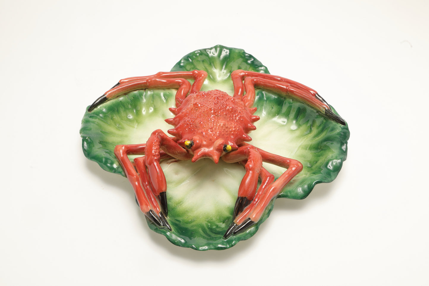 Orange spider crab ceramic centerpiece from the 50s