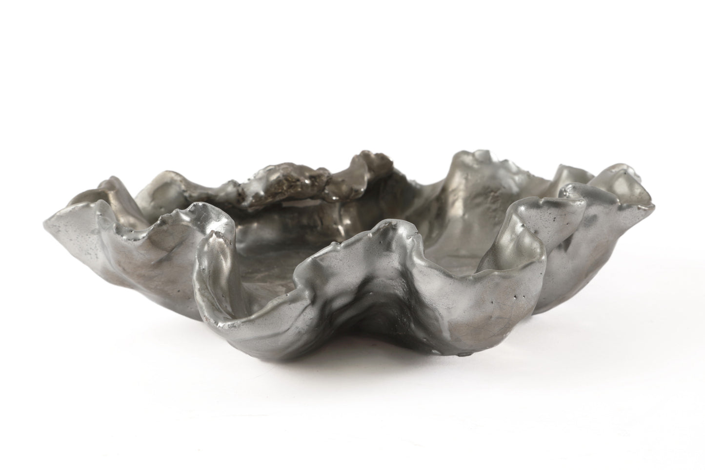 Ulisse Pagliari silver-plated ceramic centerpiece from the 1950s