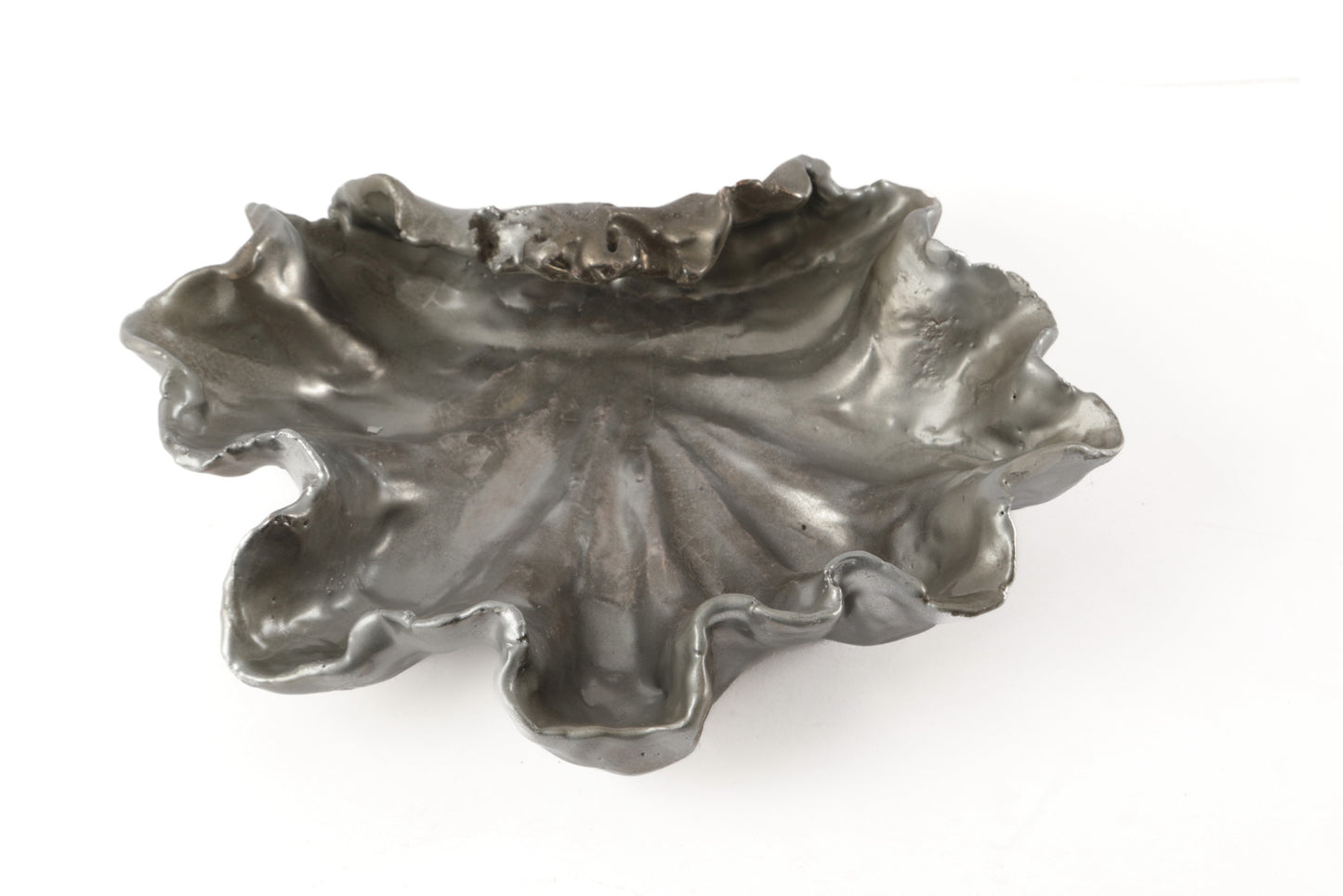 Ulisse Pagliari silver-plated ceramic centerpiece from the 1950s