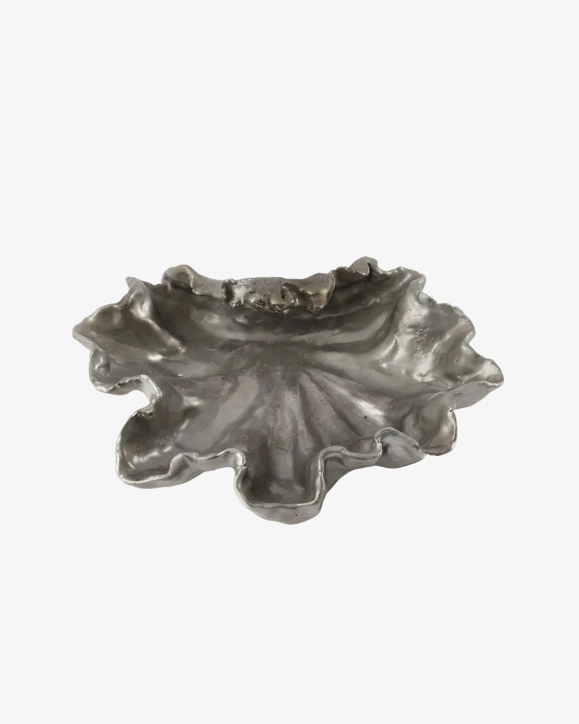 Ulisse Pagliari silver-plated ceramic centerpiece from the 1950s