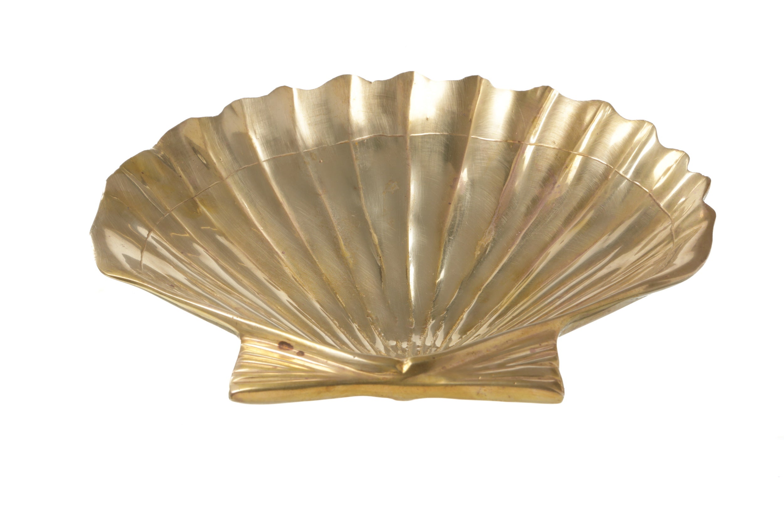 1970s brass fusion shell centrepiece