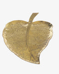 1970s brass leaf centrepiece