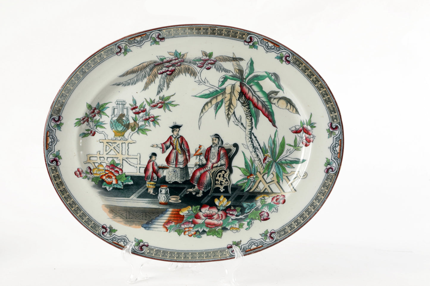 Oriental oval centerpiece