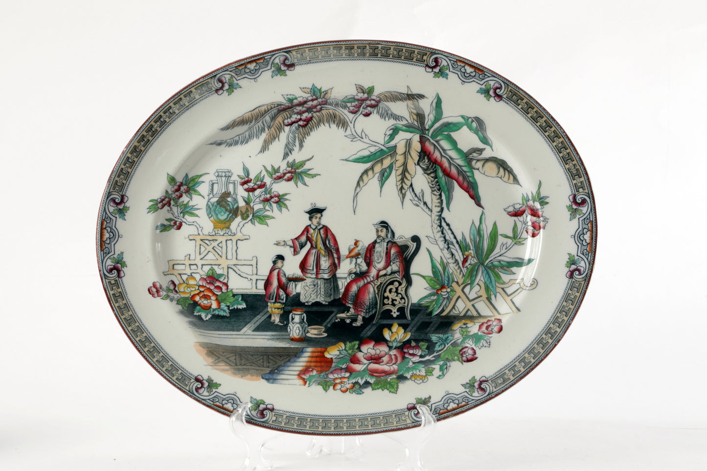 Oriental oval centerpiece