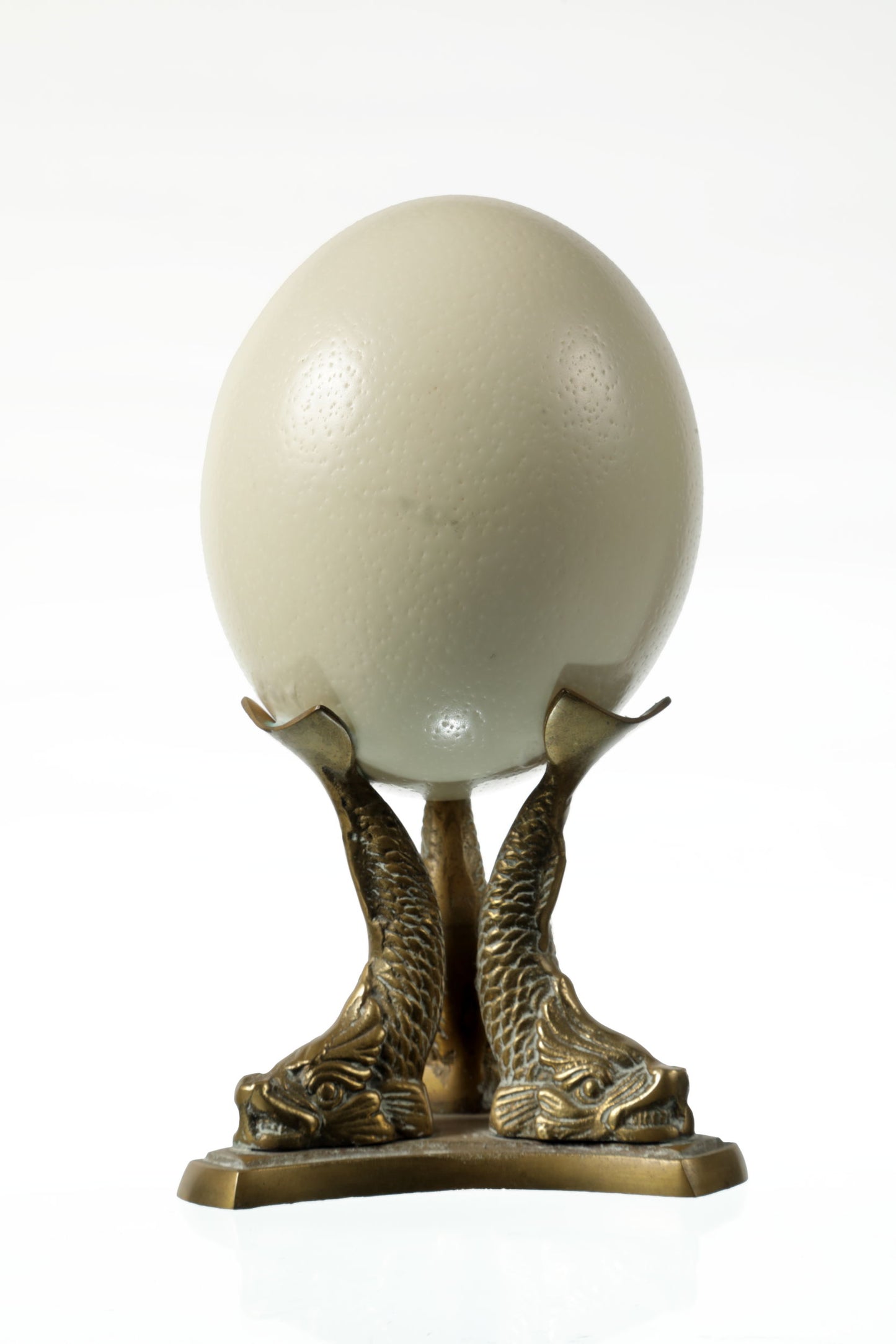 Centrotavola uovo base ottone anni 70