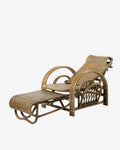 Chaise longue rattan anni 60