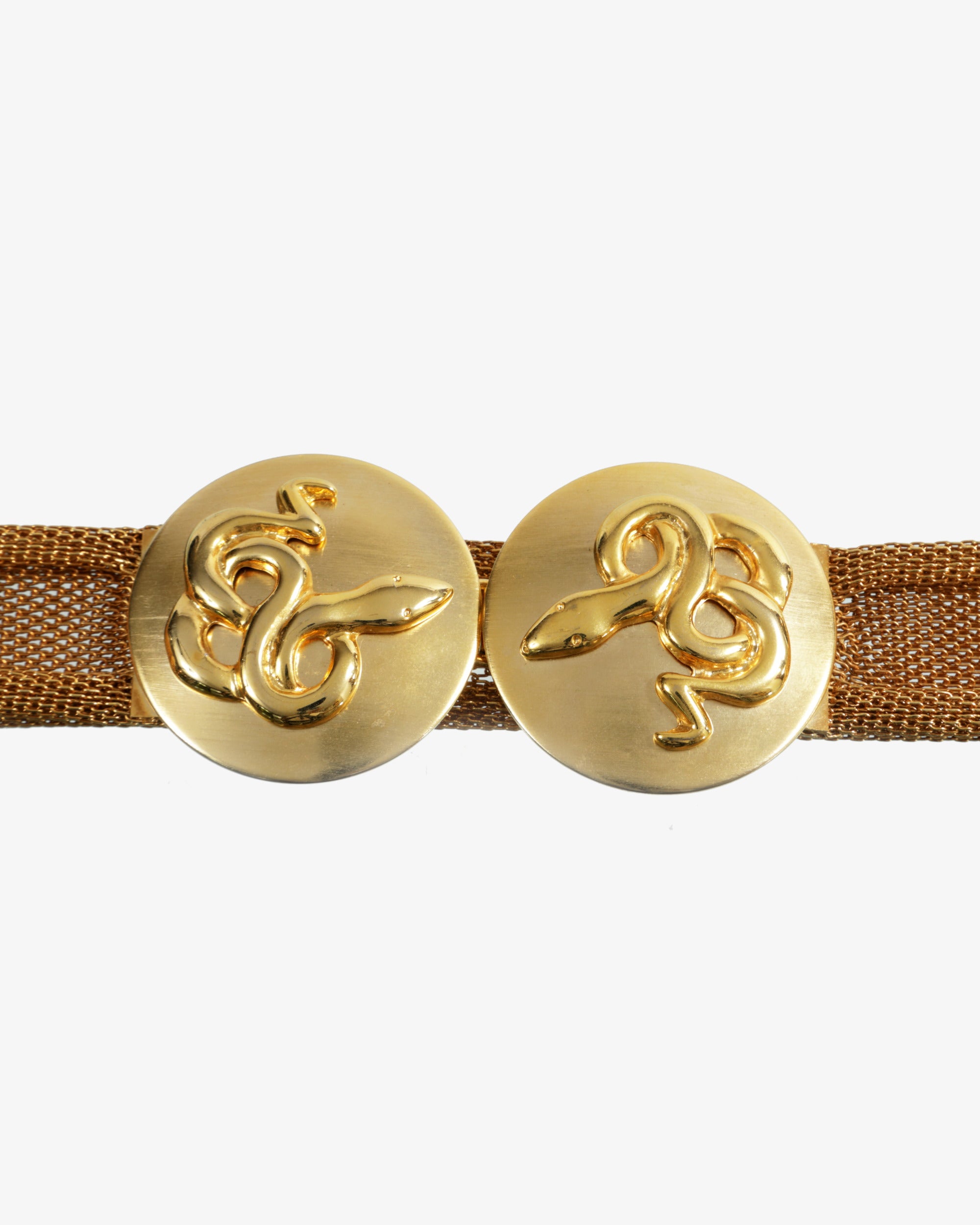 Cintura anni 80 metallo dorato serpenti