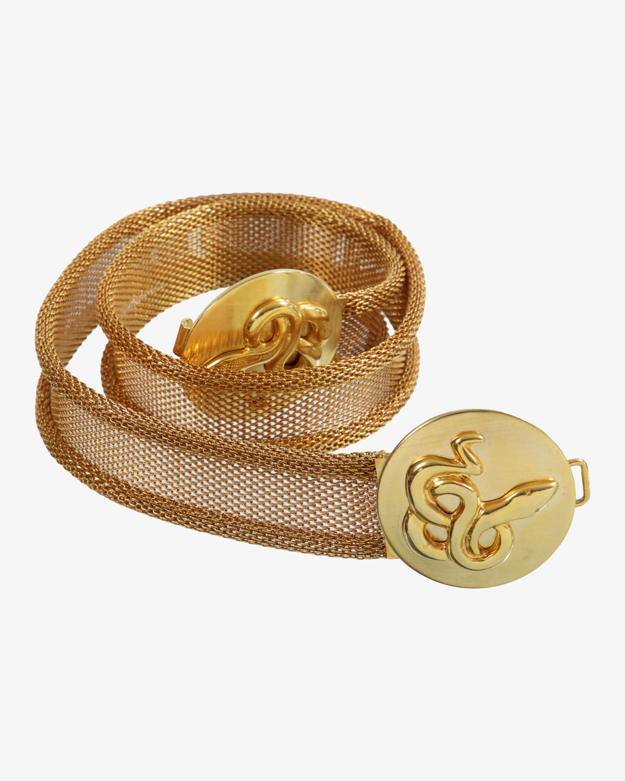 Cintura anni 80 metallo dorato serpenti