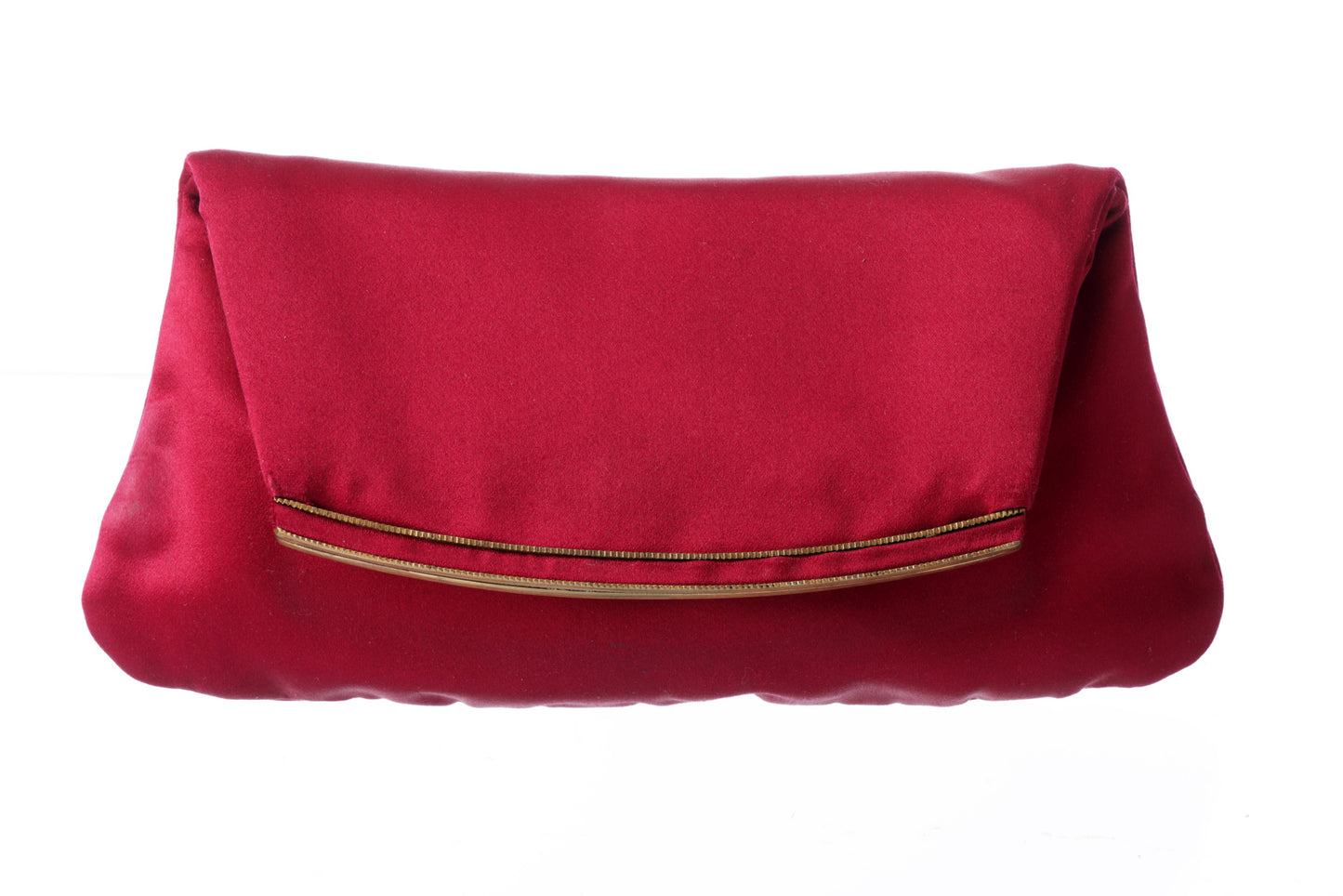 60s red silk clutch