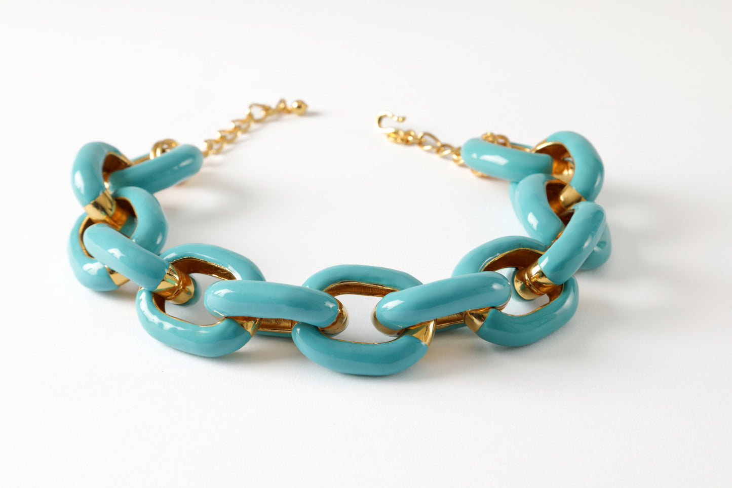 Collana Catena smaltata turchese Kenneth Jay Lane