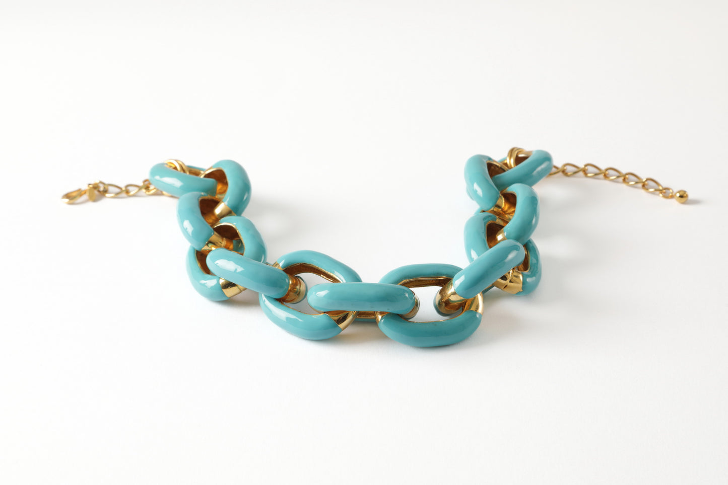 Collana Catena smaltata turchese Kenneth Jay Lane