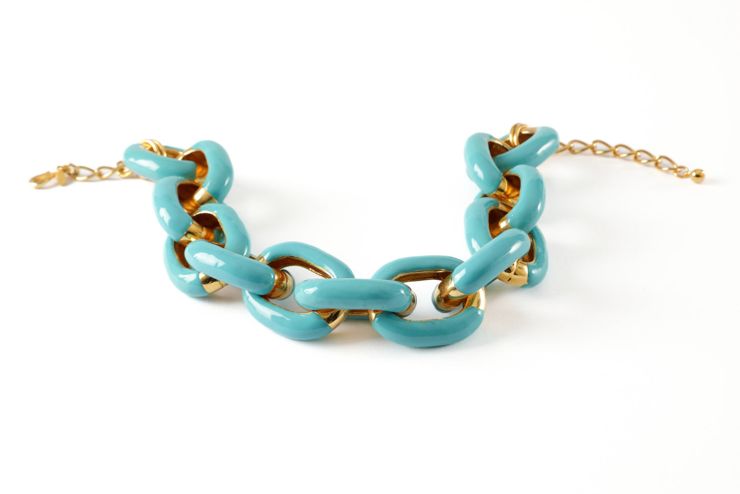 Collana Catena smaltata turchese Kenneth Jay Lane