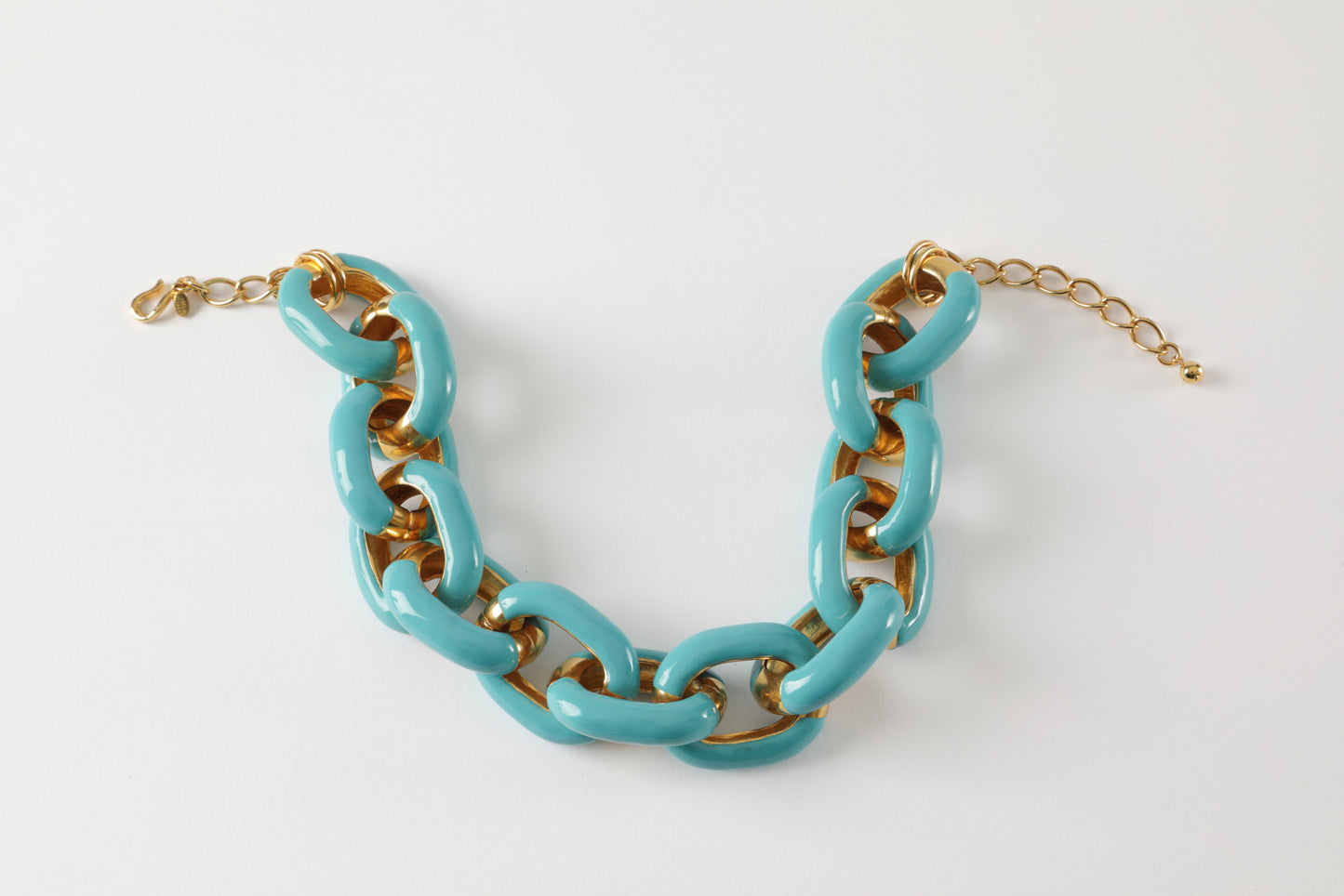 Collana Catena smaltata turchese Kenneth Jay Lane