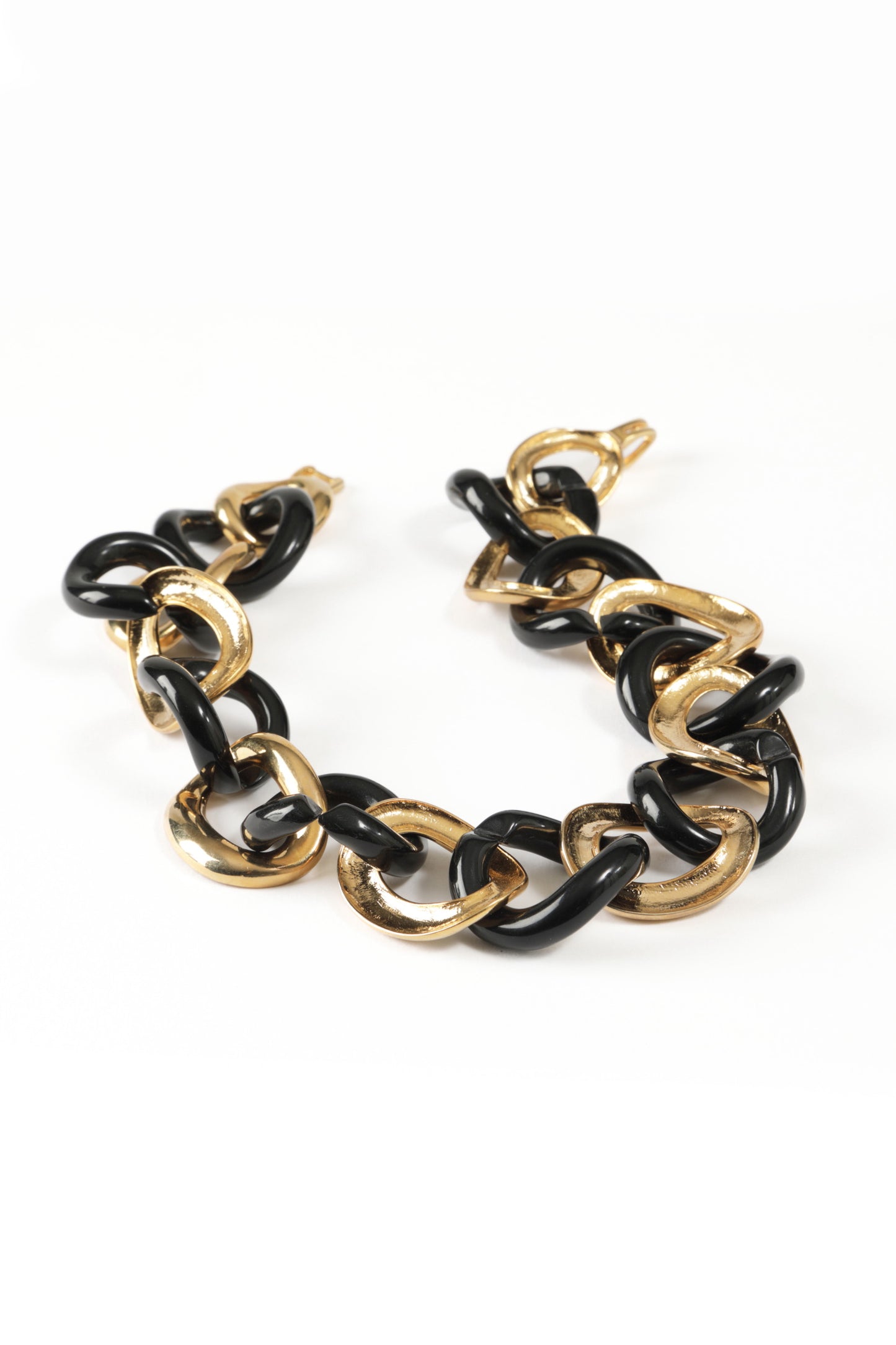 Collana Catena nera e dorata Kenneth Jay Lane