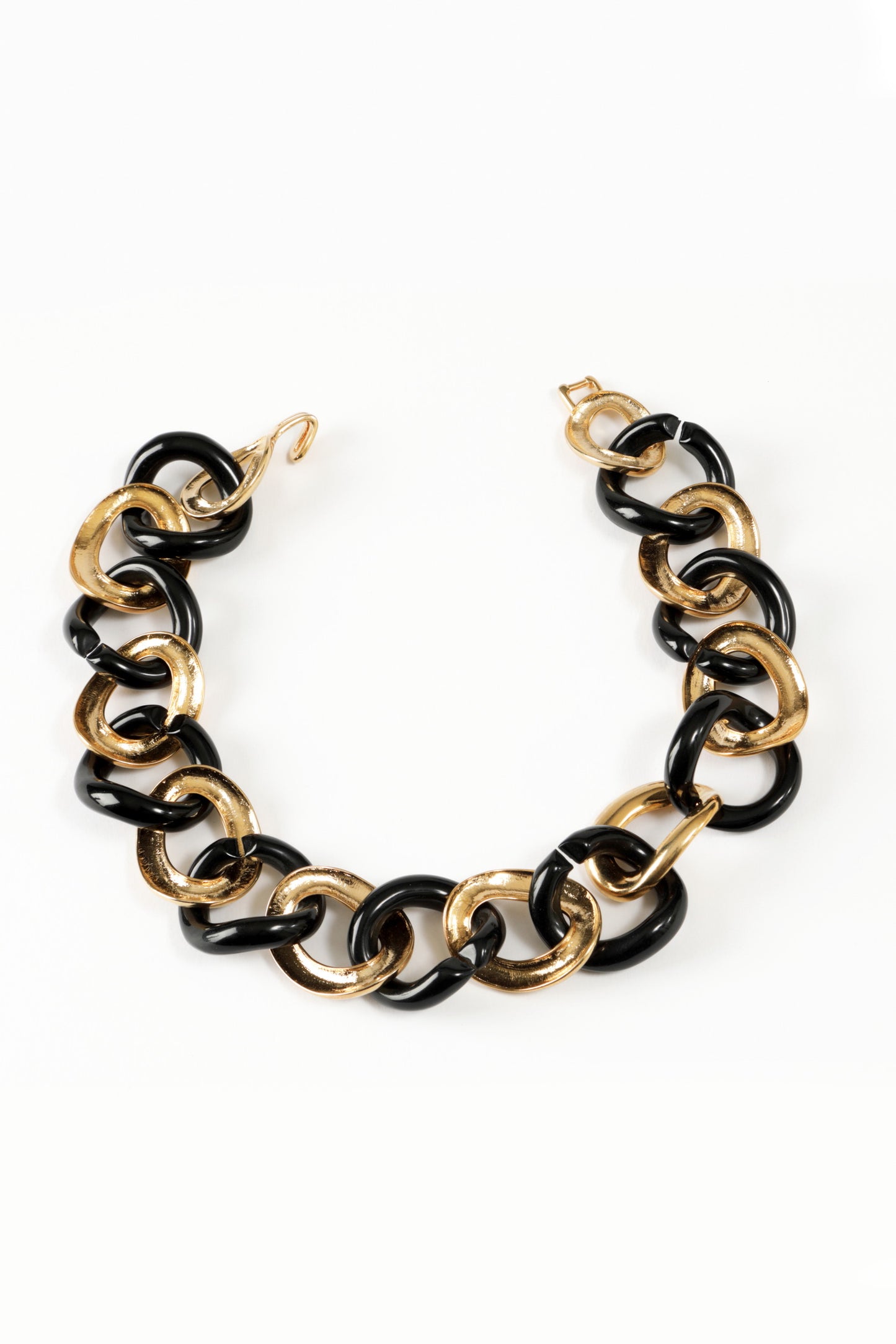 Collana Catena nera e dorata Kenneth Jay Lane