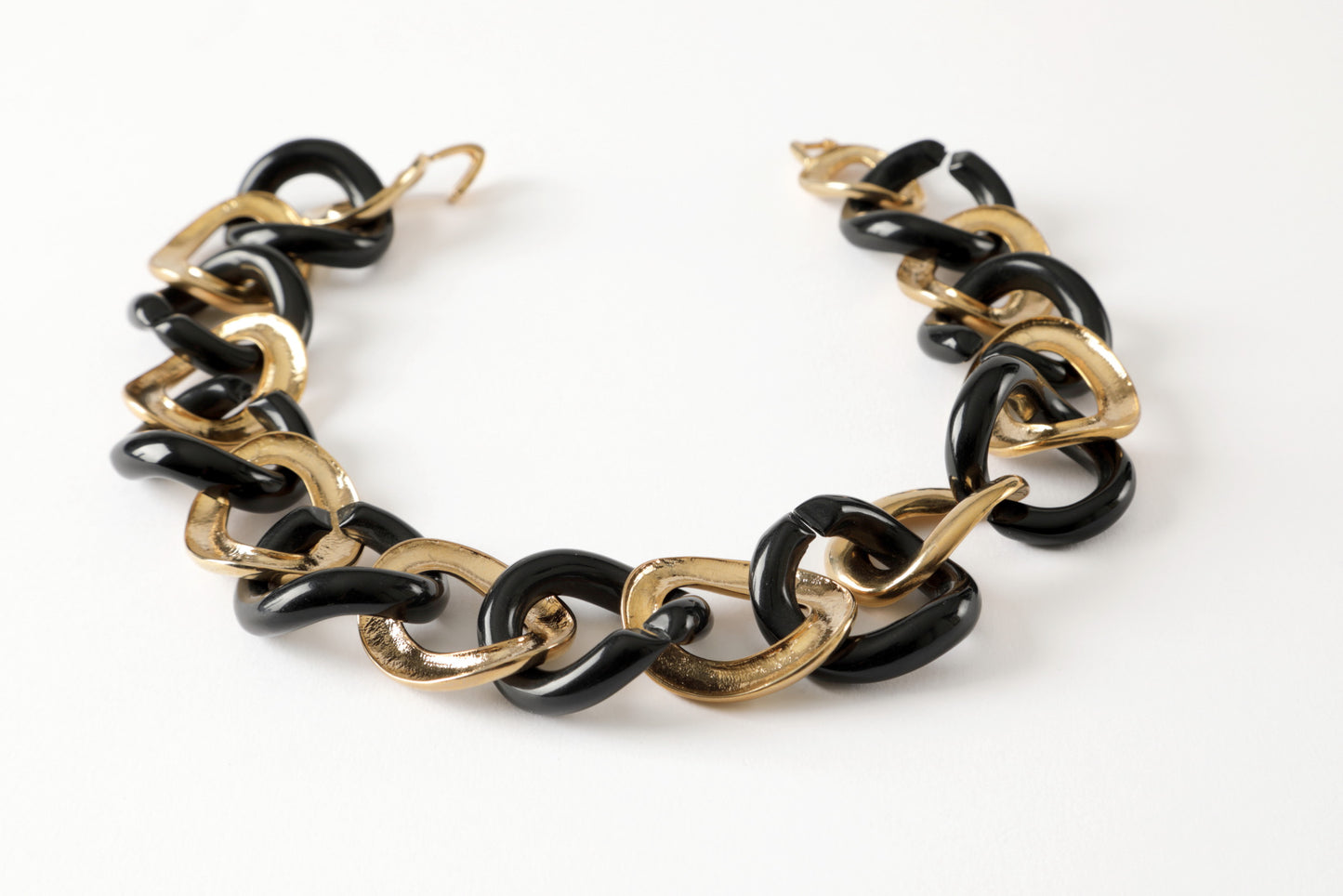 Collana Catena nera e dorata Kenneth Jay Lane