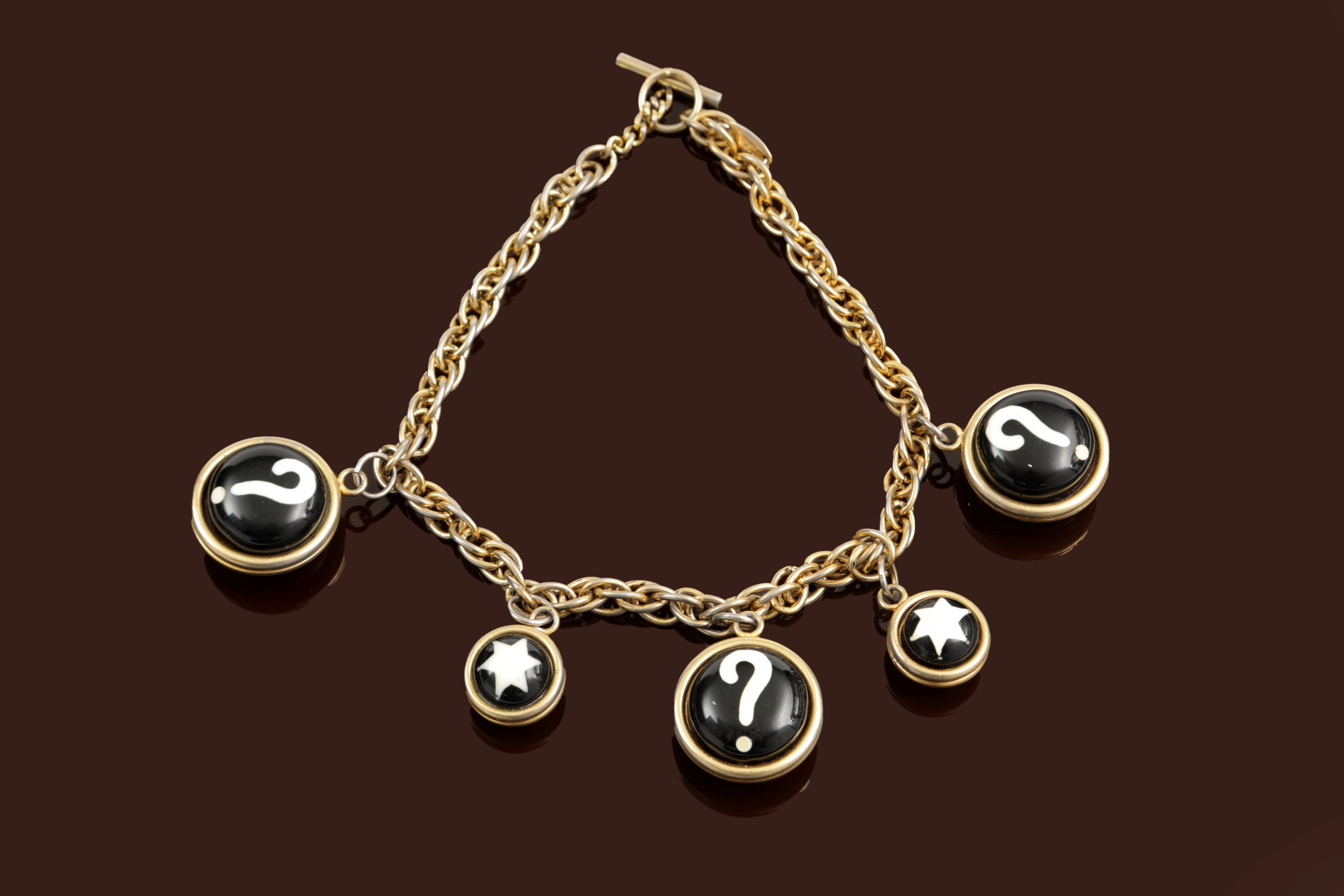 Moschino question mark necklace from the 90s