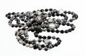 Two-turn necklace with faceted rock crystal