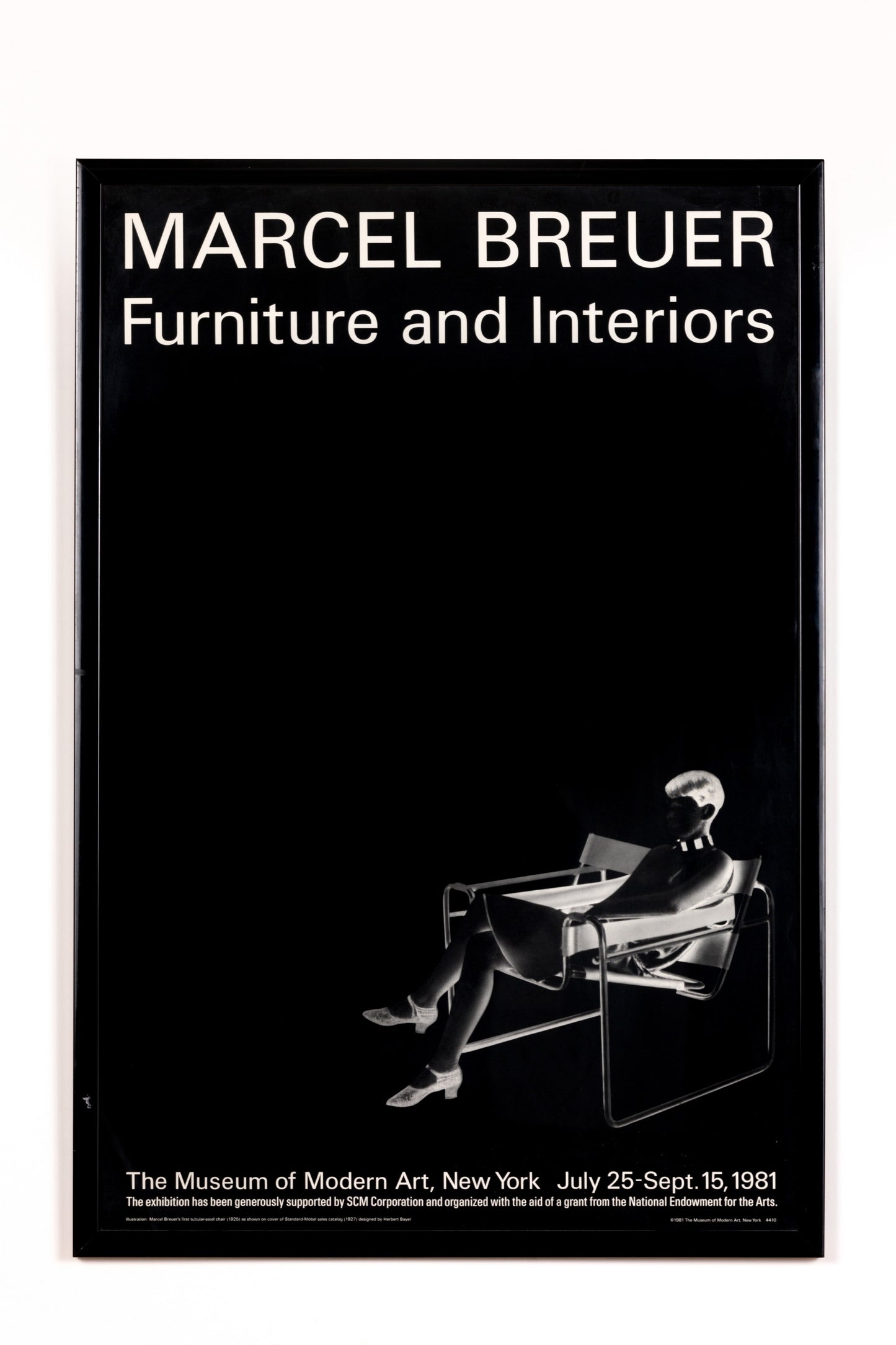 Poster shows Marcel Breuer Moma 1975