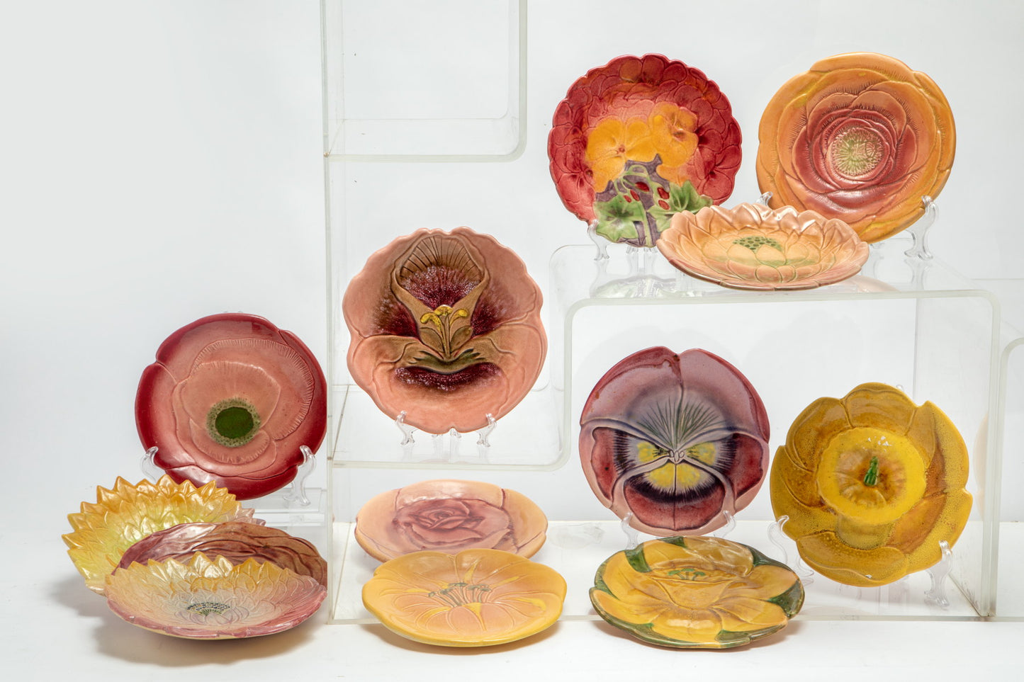 Collezione piatti ceramica francese Barbotine Art