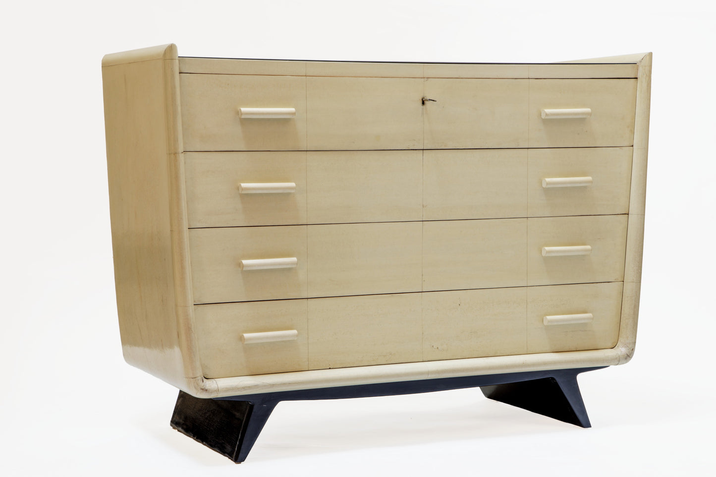 Comò pergamena anni 30 attribuibile a Guglielmo Ulrich x Valzania