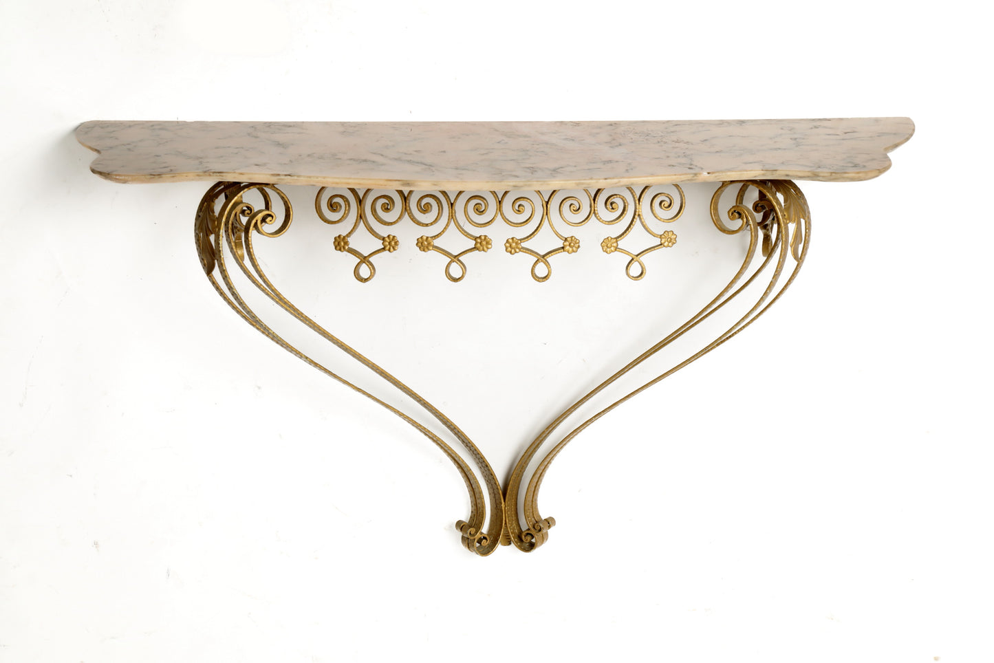 Console attributed to Pier Luigi Colli pink marble 60s