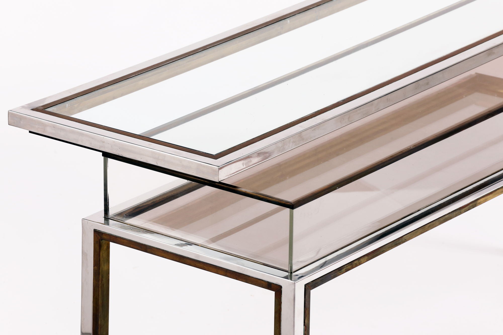 Consolle con teca scorrevole anni 70