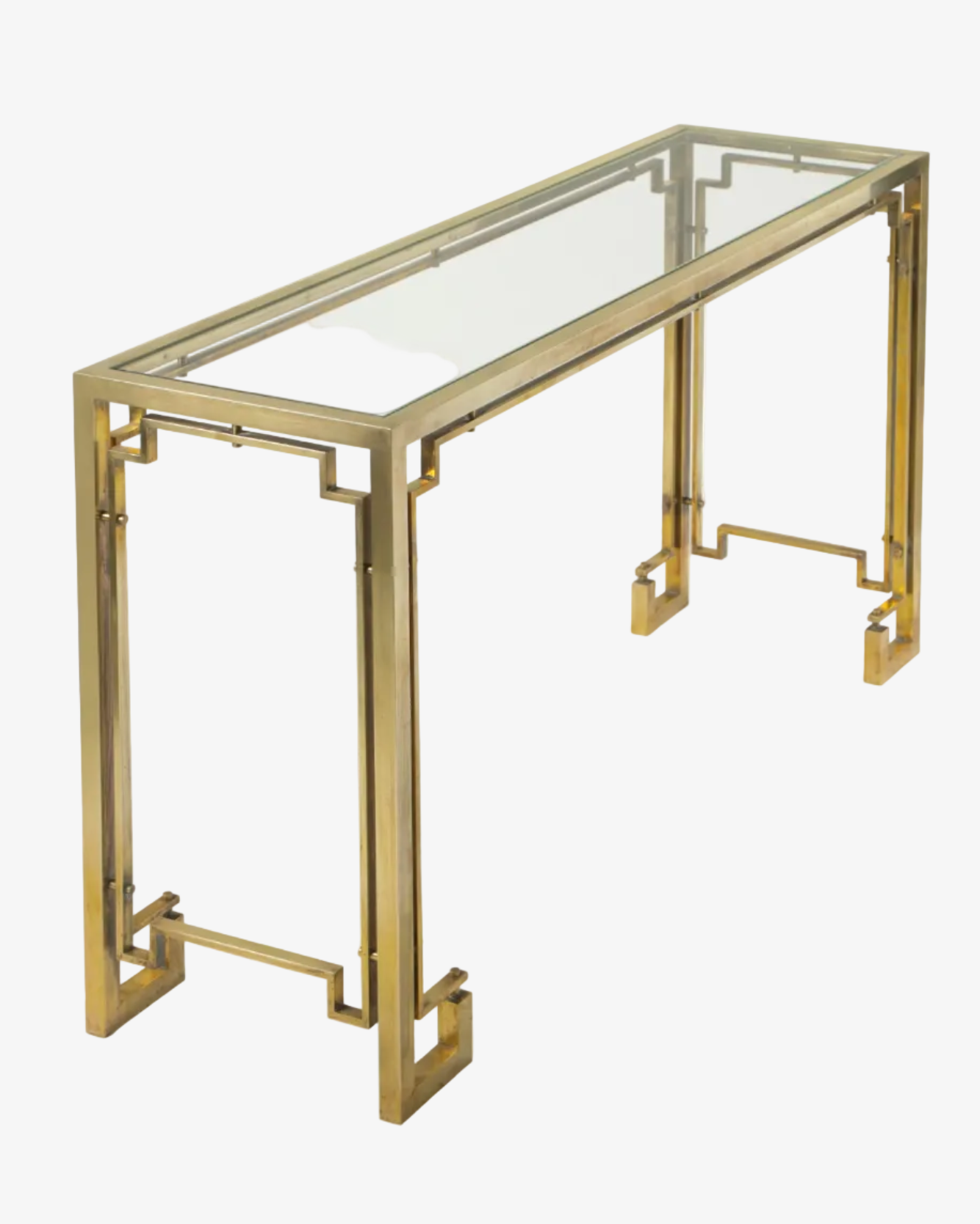 Brass console attributable to Sandro Petti 70s