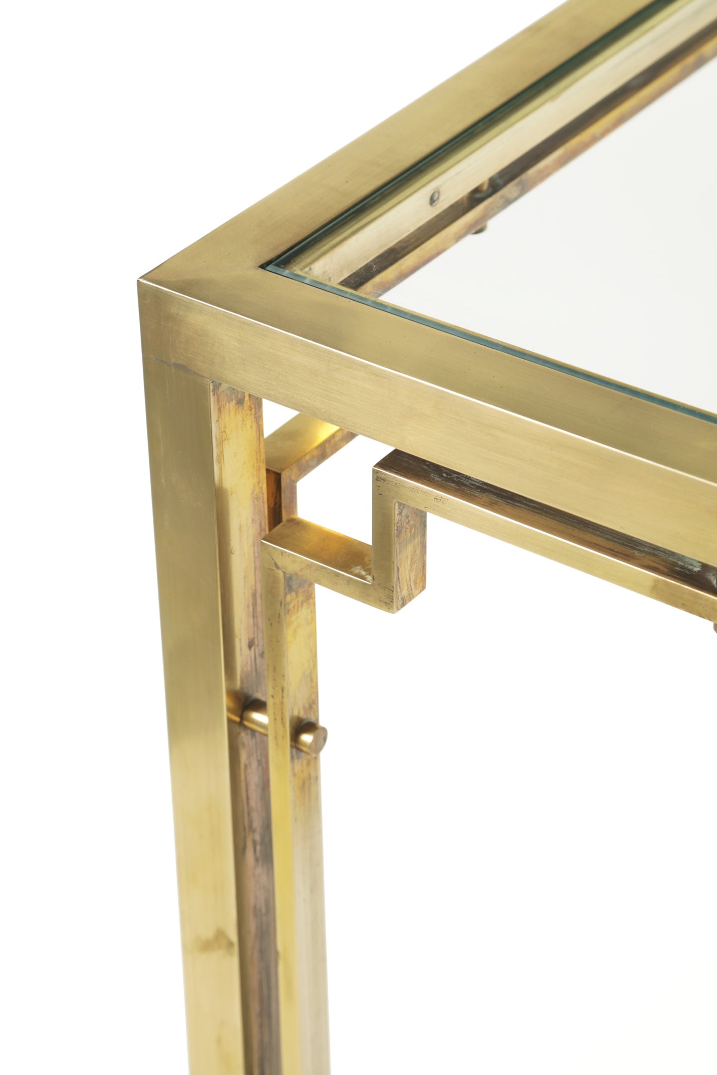 Brass console attributable to Sandro Petti 70s