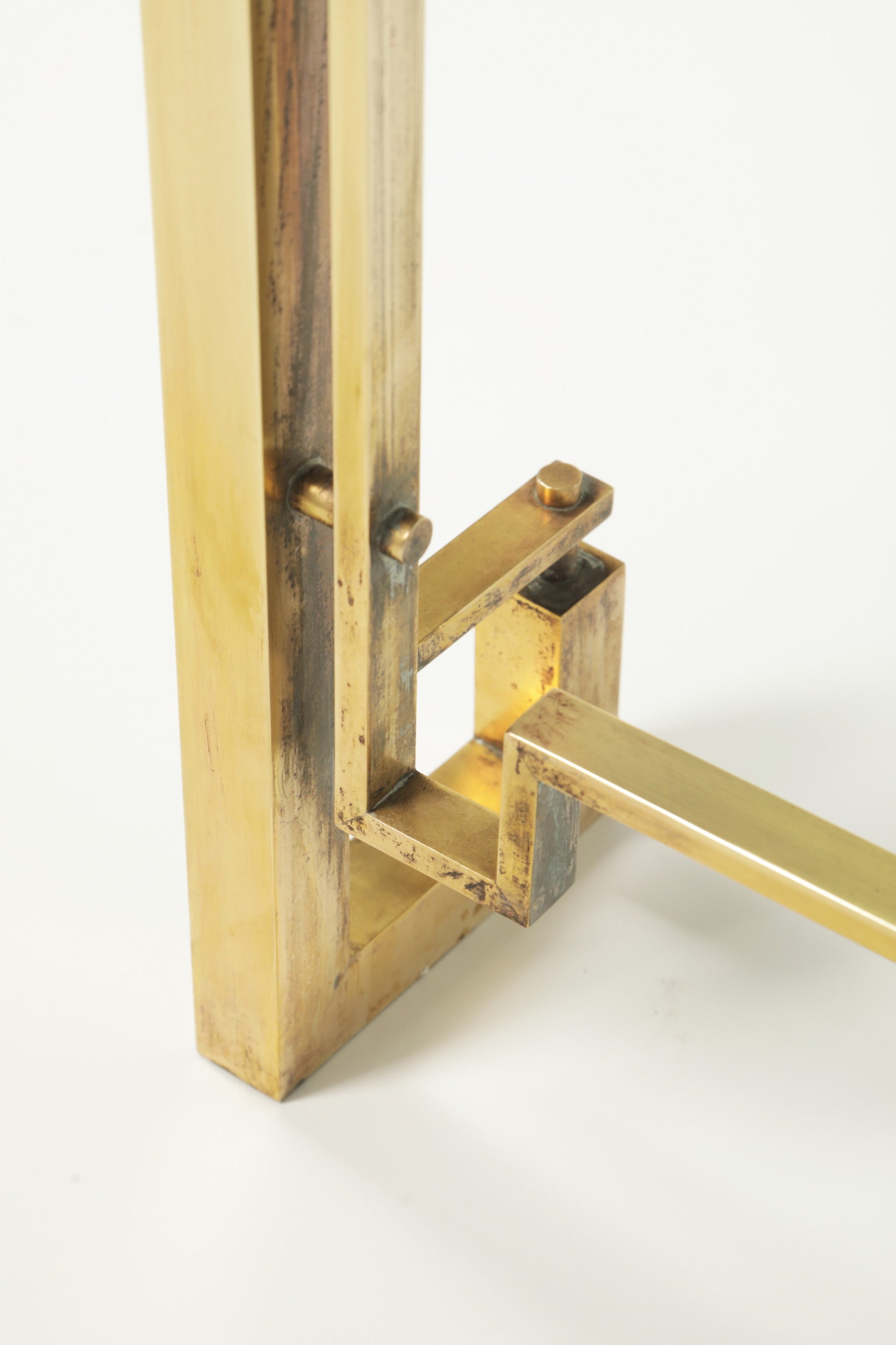 Consolle ottone attribuibile a Sandro Petti anni 70