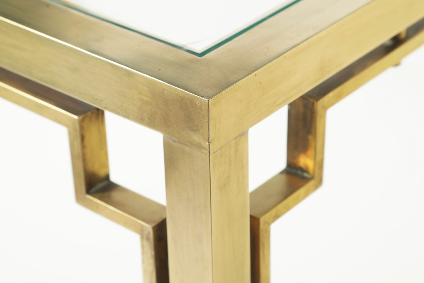 Brass console attributable to Sandro Petti 70s